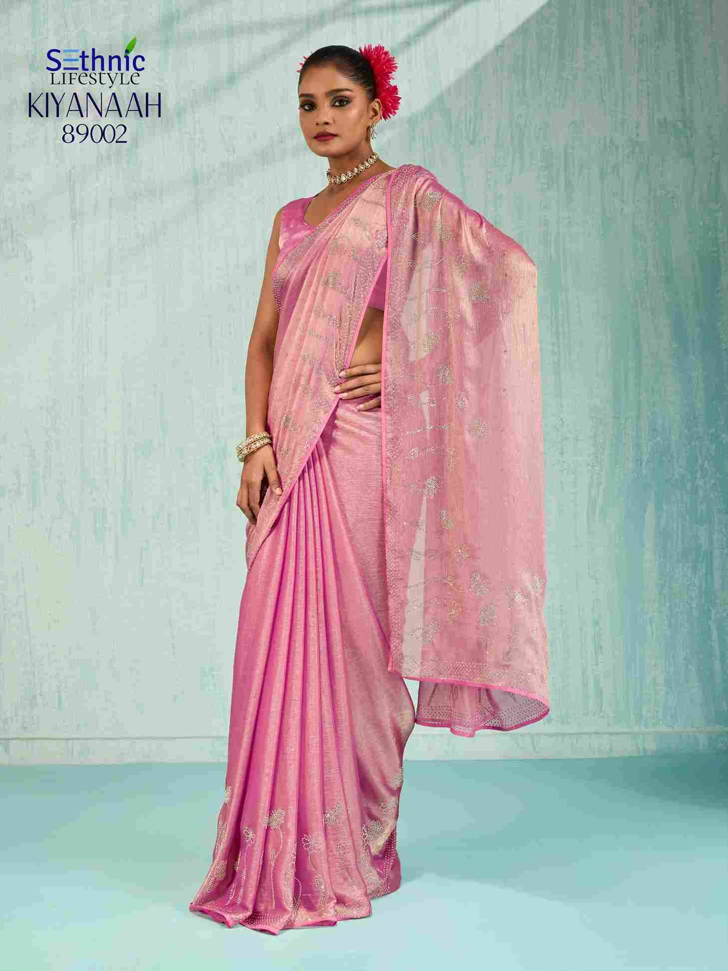 Kiyanaah By Sethnic 89001 To 89004 Series Indian Traditional Wear Collection Beautiful Stylish Fancy Colorful Party Wear & Occasional Wear Velvet Chiffon Sarees At Wholesale Price