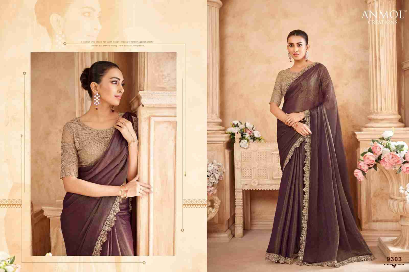 Exotique Vol-6 By Anmol Creation 9301 To 9316 Series Indian Traditional Wear Collection Beautiful Stylish Fancy Colorful Party Wear & Occasional Wear Crush/Shimmer/Fendi Sarees At Wholesale Price