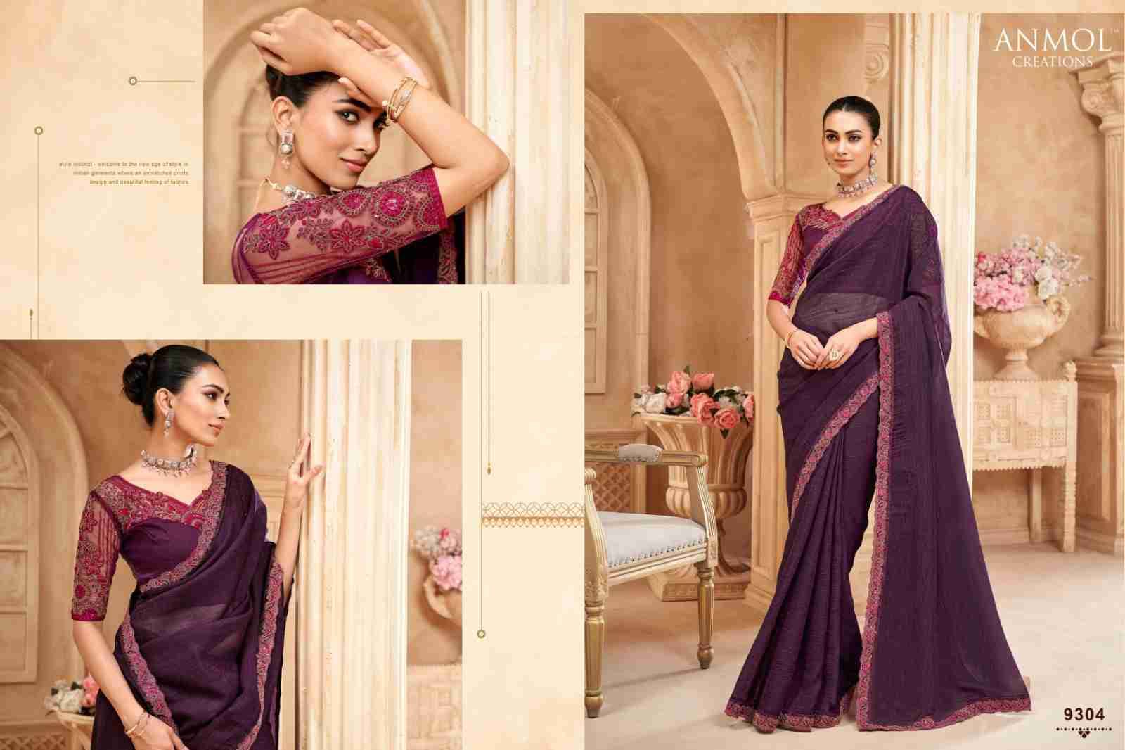 Exotique Vol-6 By Anmol Creation 9301 To 9316 Series Indian Traditional Wear Collection Beautiful Stylish Fancy Colorful Party Wear & Occasional Wear Crush/Shimmer/Fendi Sarees At Wholesale Price