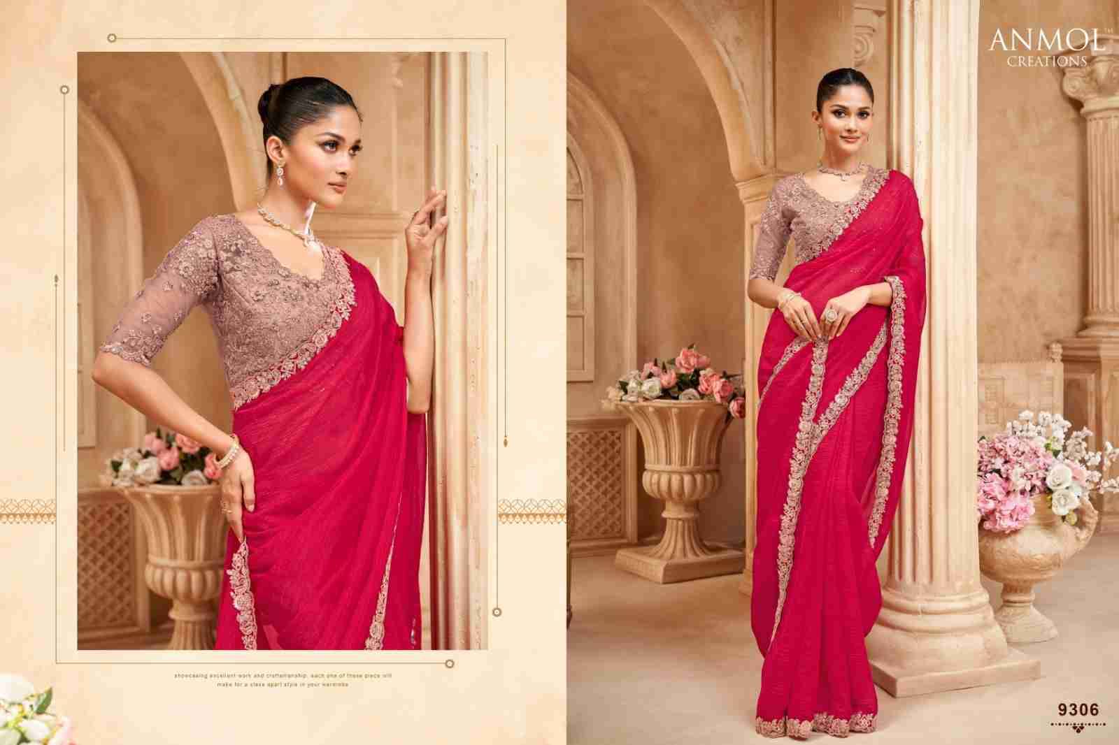 Exotique Vol-6 By Anmol Creation 9301 To 9316 Series Indian Traditional Wear Collection Beautiful Stylish Fancy Colorful Party Wear & Occasional Wear Crush/Shimmer/Fendi Sarees At Wholesale Price