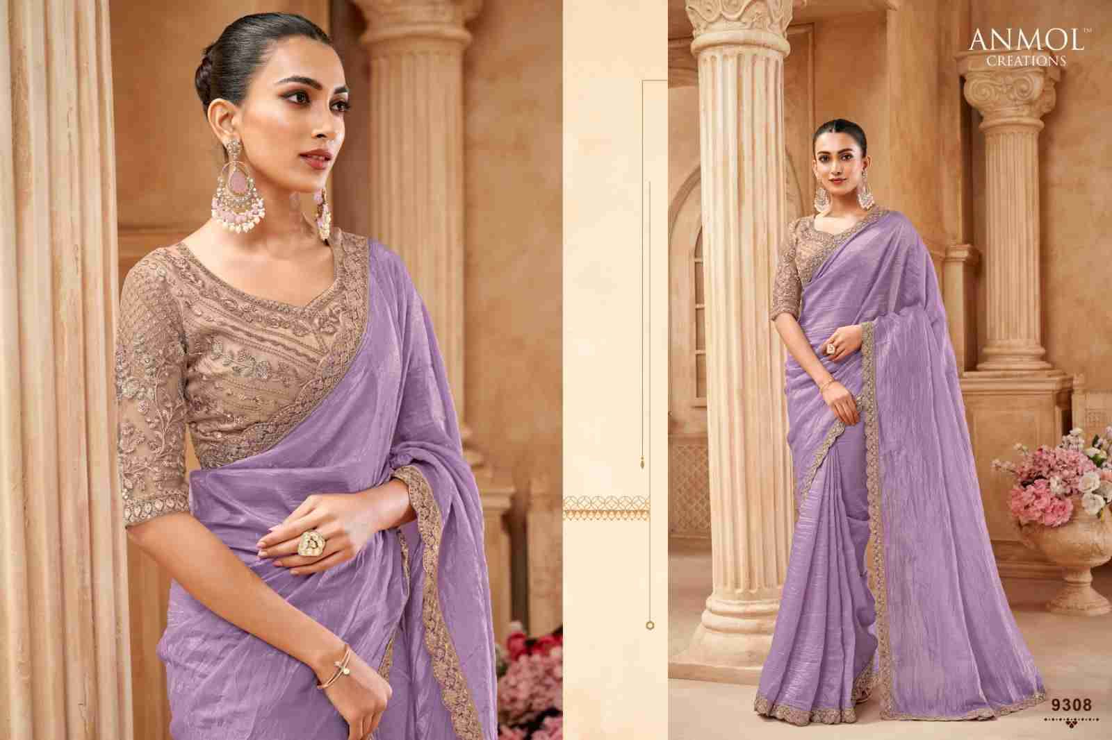 Exotique Vol-6 By Anmol Creation 9301 To 9316 Series Indian Traditional Wear Collection Beautiful Stylish Fancy Colorful Party Wear & Occasional Wear Crush/Shimmer/Fendi Sarees At Wholesale Price