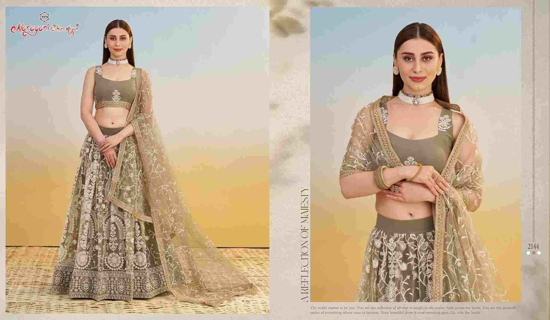 Kelaya Vol-9 By Narayani Fashion House 2142 To 2146 Series Festive Wear Collection Beautiful Stylish Colorful Fancy Party Wear & Occasional Wear Net Lehengas At Wholesale Price