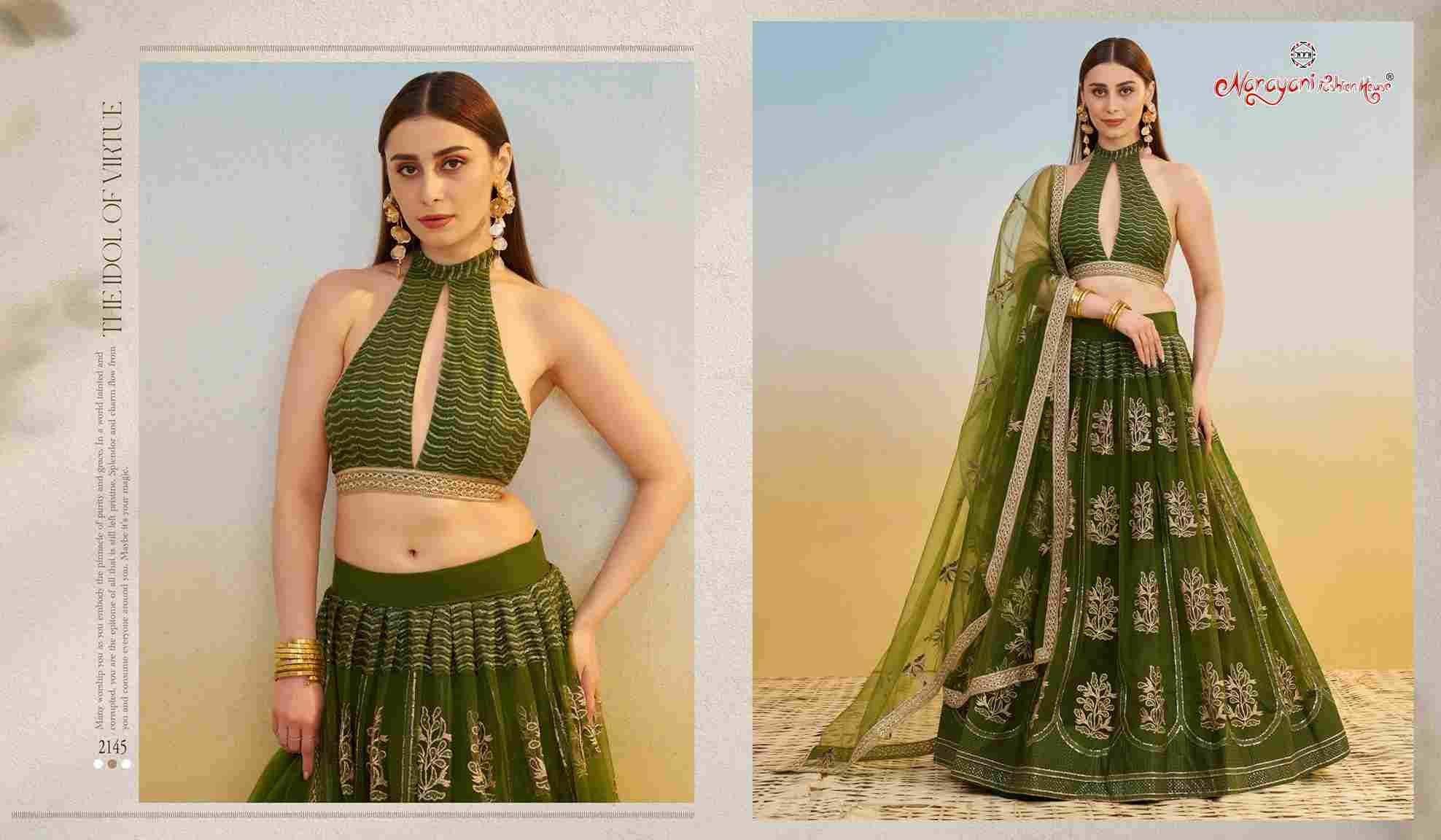 Kelaya Vol-9 By Narayani Fashion House 2142 To 2146 Series Festive Wear Collection Beautiful Stylish Colorful Fancy Party Wear & Occasional Wear Net Lehengas At Wholesale Price