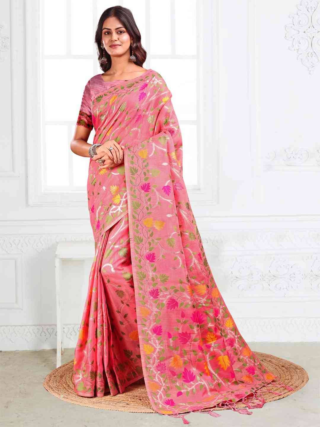 Gulbahar By Fashid Wholesale 1001 To 1006 Series Indian Traditional Wear Collection Beautiful Stylish Fancy Colorful Party Wear & Occasional Wear Linen Cotton Sarees At Wholesale Price
