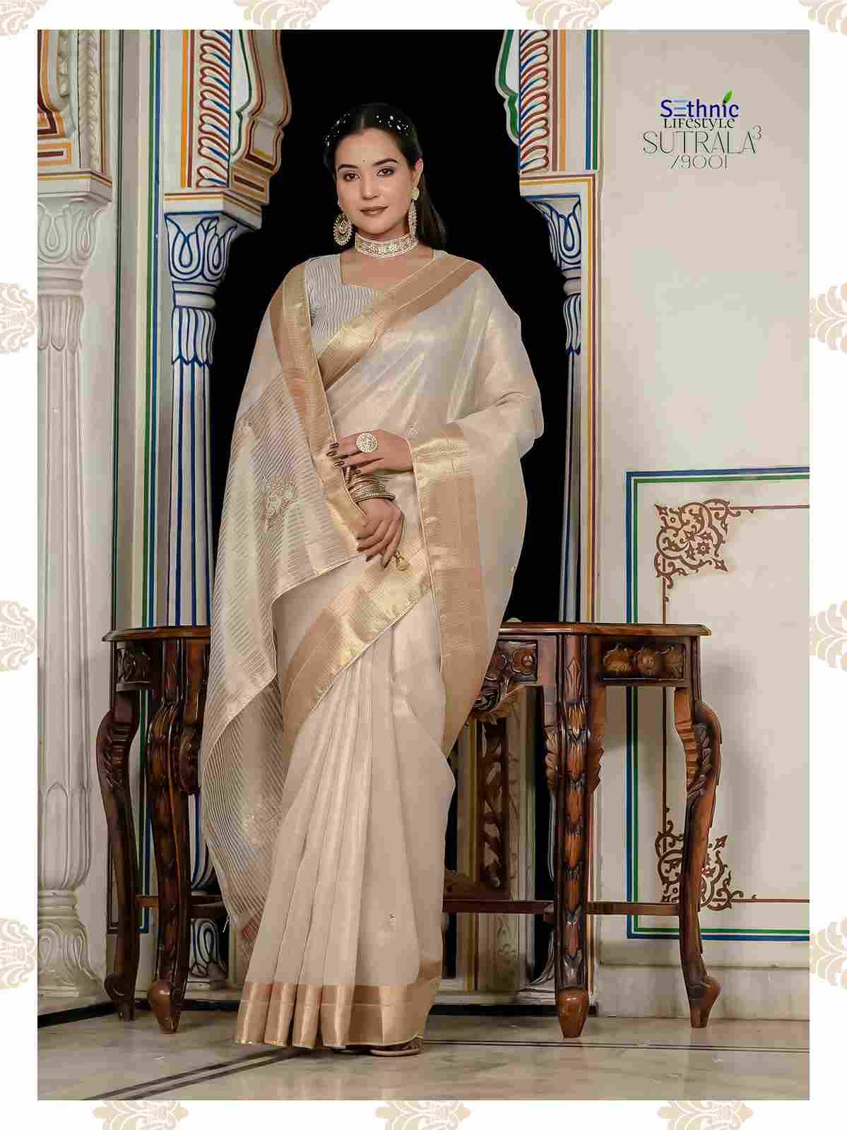 Sutrala Vol-3 By Sethnic 79001 To 79006 Series Indian Traditional Wear Collection Beautiful Stylish Fancy Colorful Party Wear & Occasional Wear Tissue Linen Sarees At Wholesale Price
