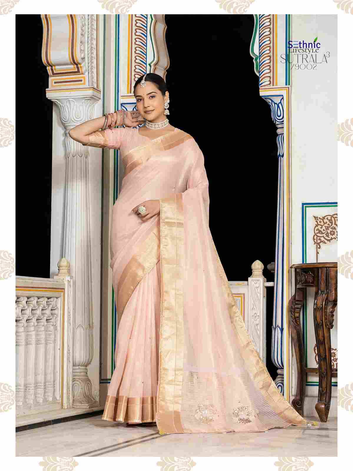 Sutrala Vol-3 By Sethnic 79001 To 79006 Series Indian Traditional Wear Collection Beautiful Stylish Fancy Colorful Party Wear & Occasional Wear Tissue Linen Sarees At Wholesale Price