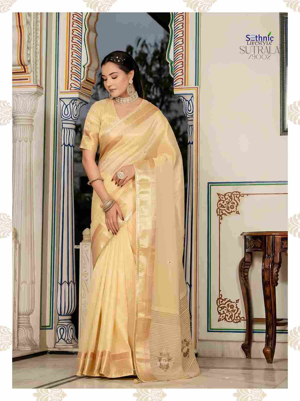 Sutrala Vol-3 By Sethnic 79001 To 79006 Series Indian Traditional Wear Collection Beautiful Stylish Fancy Colorful Party Wear & Occasional Wear Tissue Linen Sarees At Wholesale Price