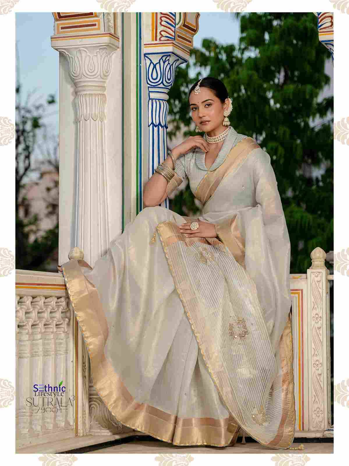 Sutrala Vol-3 By Sethnic 79001 To 79006 Series Indian Traditional Wear Collection Beautiful Stylish Fancy Colorful Party Wear & Occasional Wear Tissue Linen Sarees At Wholesale Price