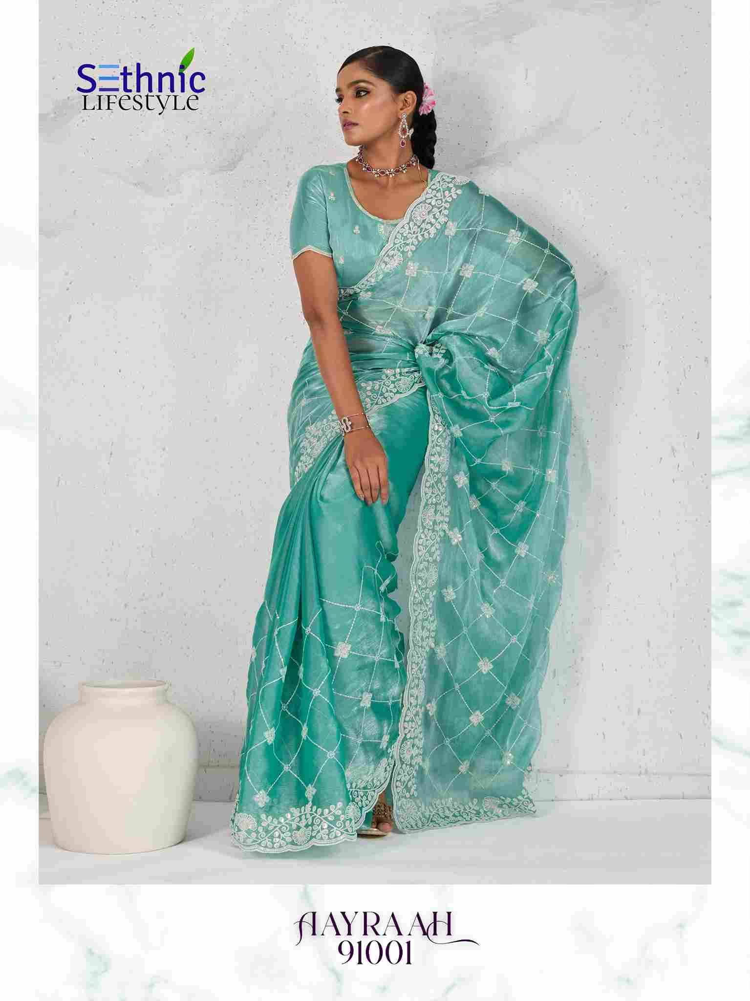 Aayraah By Sethnic 91001 To 91004 Series Indian Traditional Wear Collection Beautiful Stylish Fancy Colorful Party Wear & Occasional Wear Soft Burberry Sarees At Wholesale Price