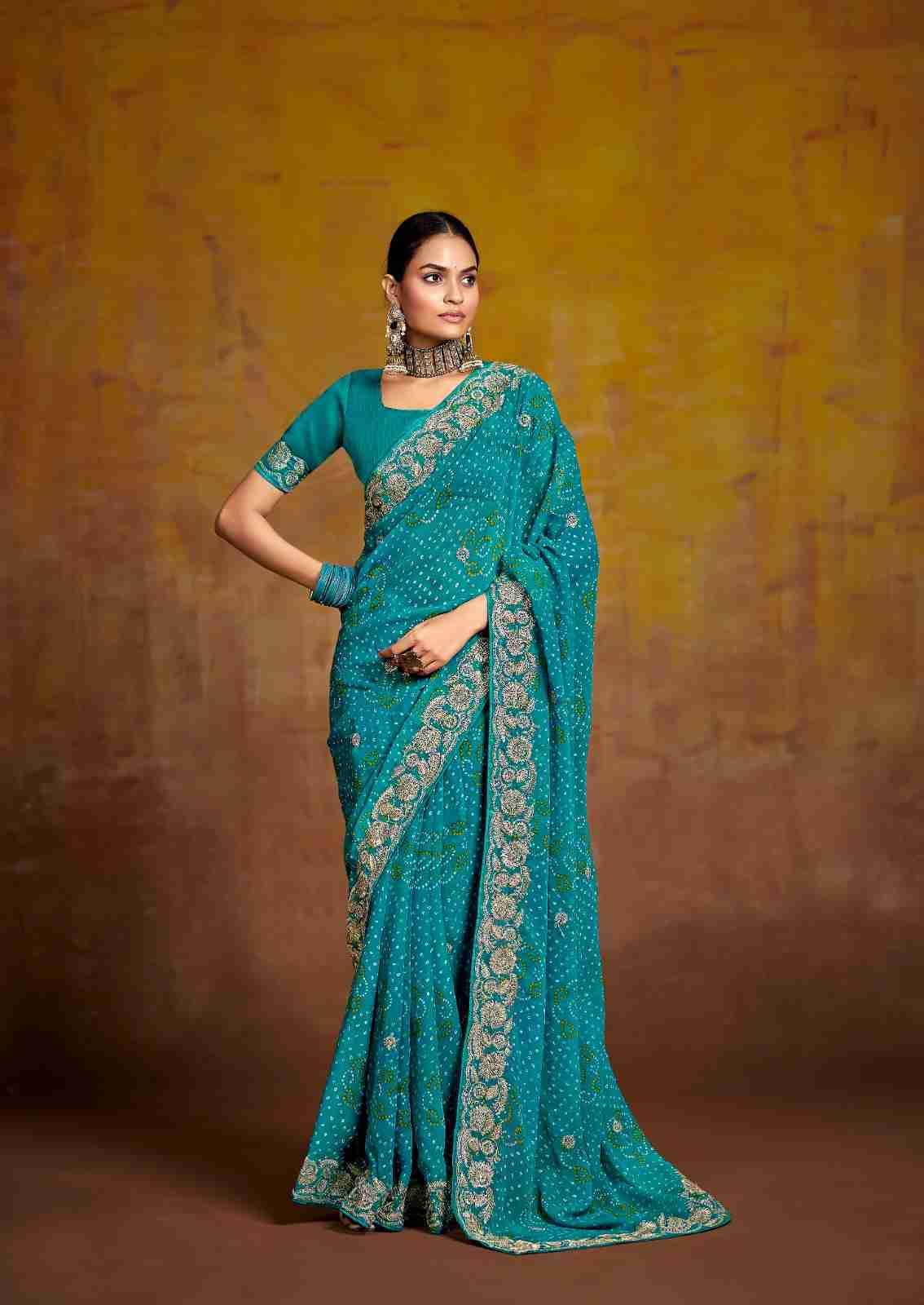 Savan By Stavan 1001 To 1005 Series Indian Traditional Wear Collection Beautiful Stylish Fancy Colorful Party Wear & Occasional Wear Georgette Sarees At Wholesale Price