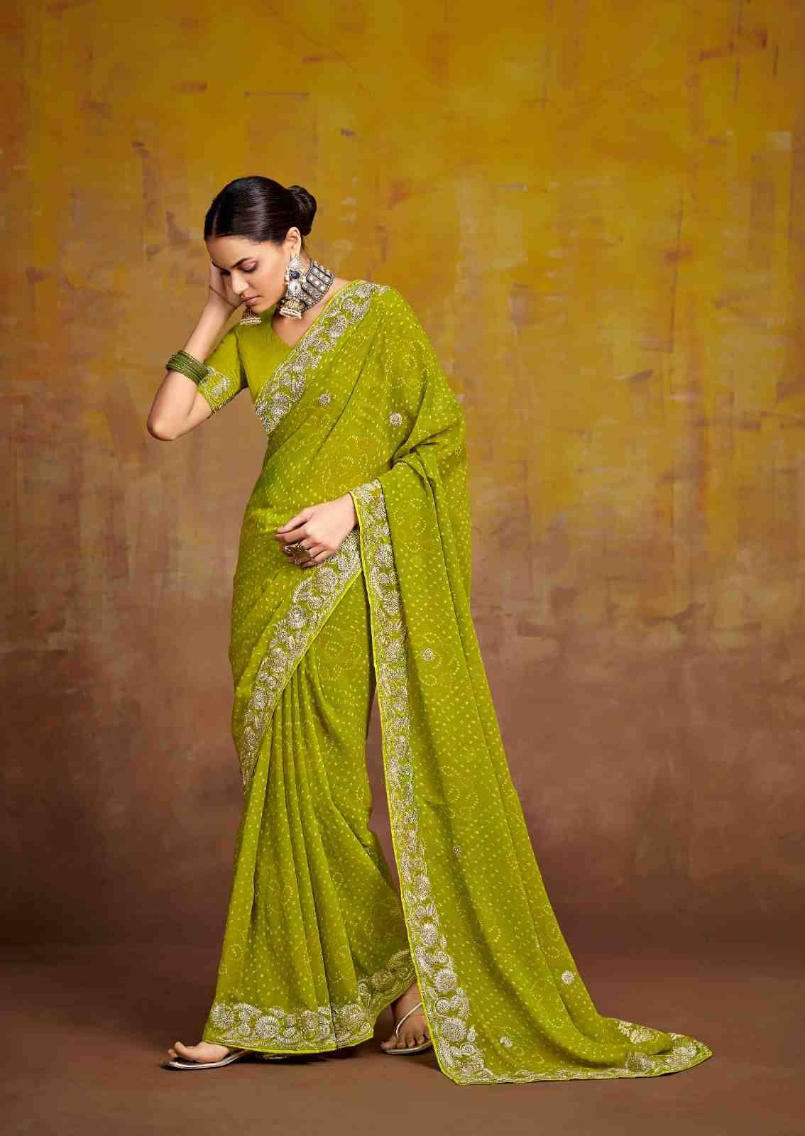 Savan By Stavan 1001 To 1005 Series Indian Traditional Wear Collection Beautiful Stylish Fancy Colorful Party Wear & Occasional Wear Georgette Sarees At Wholesale Price