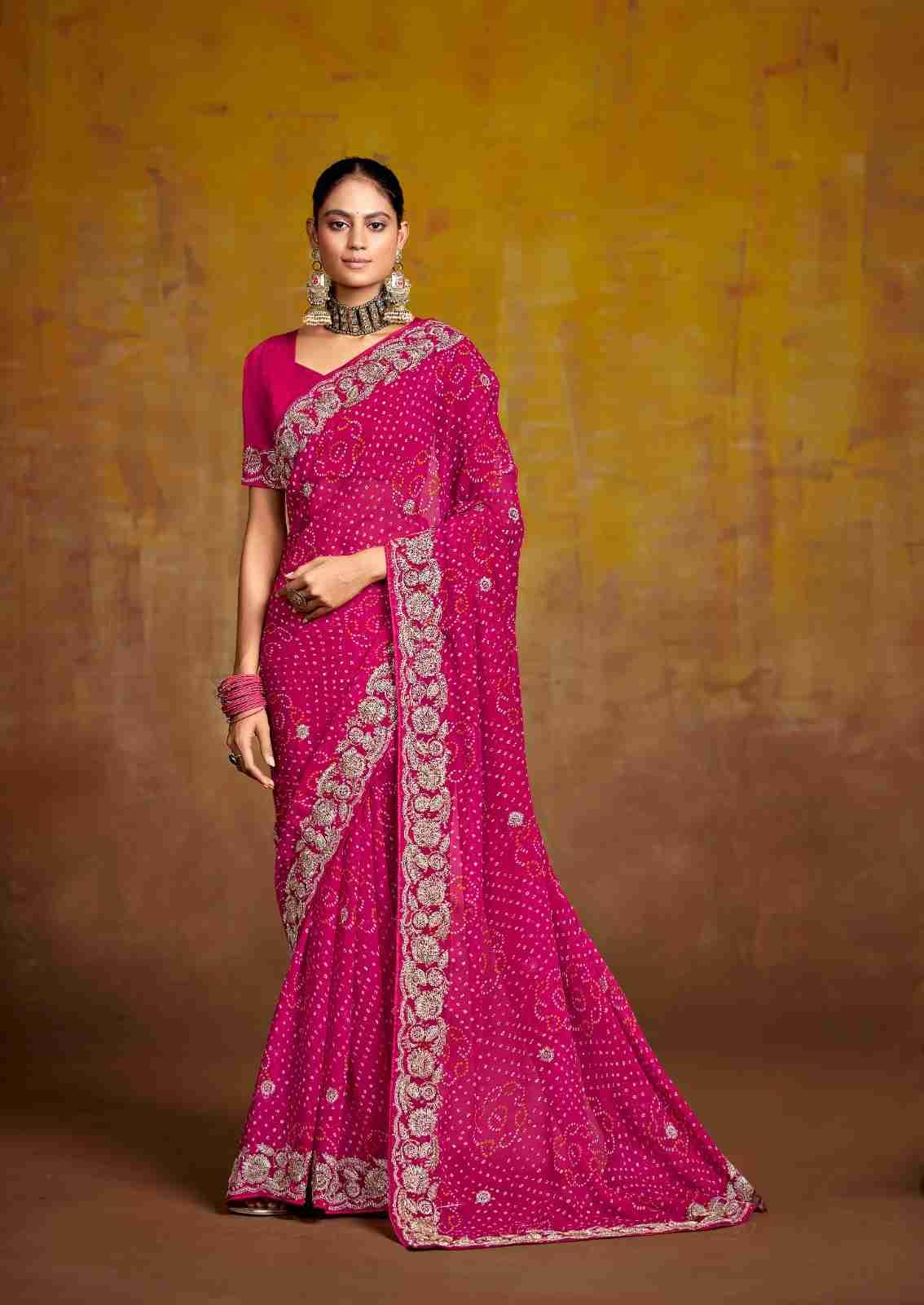 Savan By Stavan 1001 To 1005 Series Indian Traditional Wear Collection Beautiful Stylish Fancy Colorful Party Wear & Occasional Wear Georgette Sarees At Wholesale Price