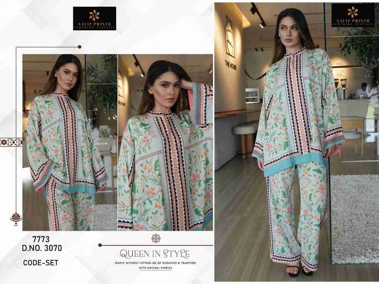Cord Set Vol-6 By Aaliz Prints 3070 To 3071 Series Designer Stylish Fancy Colorful Beautiful Party Wear & Ethnic Wear Collection Lawn Print Co-Ord At Wholesale Price