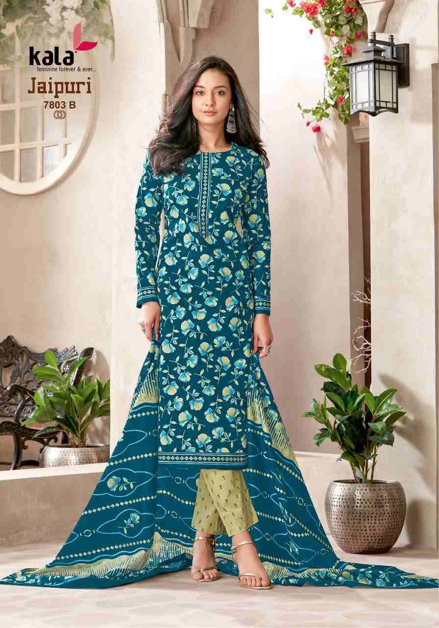 Jaipuri Vol-8 By Kala 7801-B To 7812-B Series Beautiful Suits Colorful Stylish Fancy Casual Wear & Ethnic Wear Premium Cotton Print Dresses At Wholesale Price