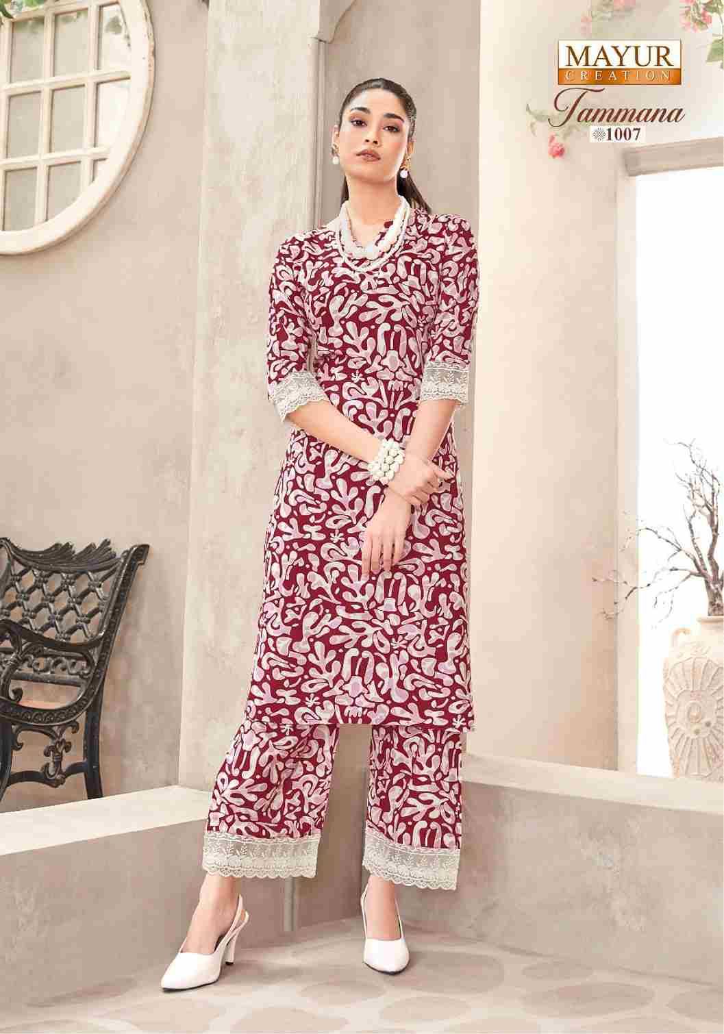 Tamanna Vol-1 By Mayur Creation 1001 To 1010 Series Designer Stylish Fancy Colorful Beautiful Party Wear & Ethnic Wear Collection Heavy Rayon Co-Ords At Wholesale Price