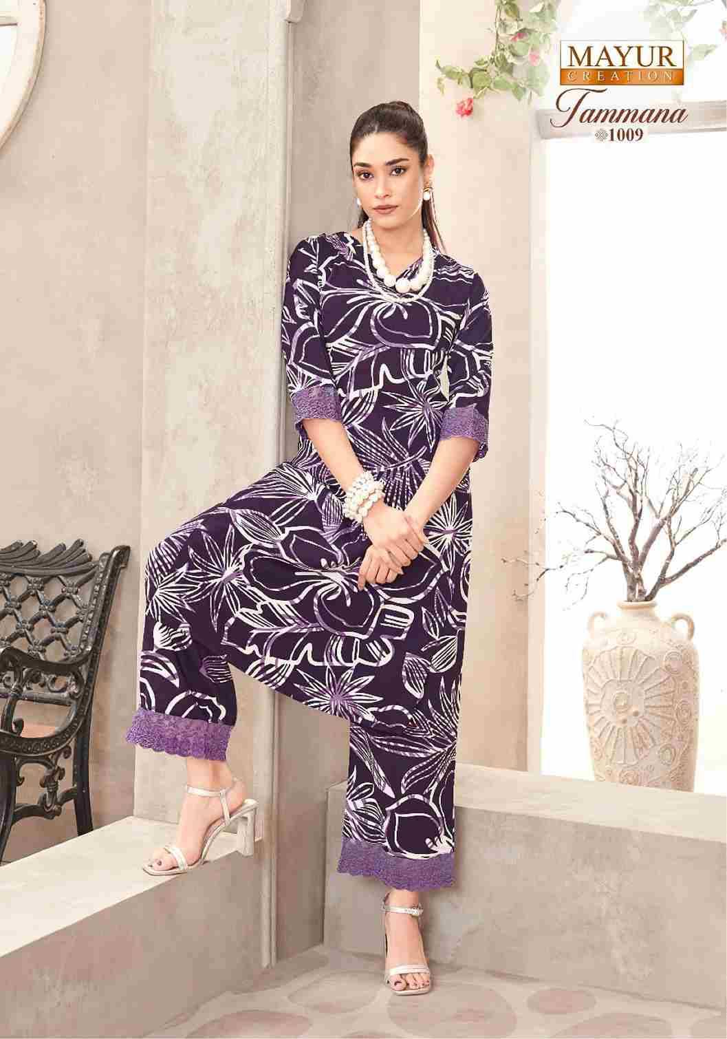 Tamanna Vol-1 By Mayur Creation 1001 To 1010 Series Designer Stylish Fancy Colorful Beautiful Party Wear & Ethnic Wear Collection Heavy Rayon Co-Ords At Wholesale Price