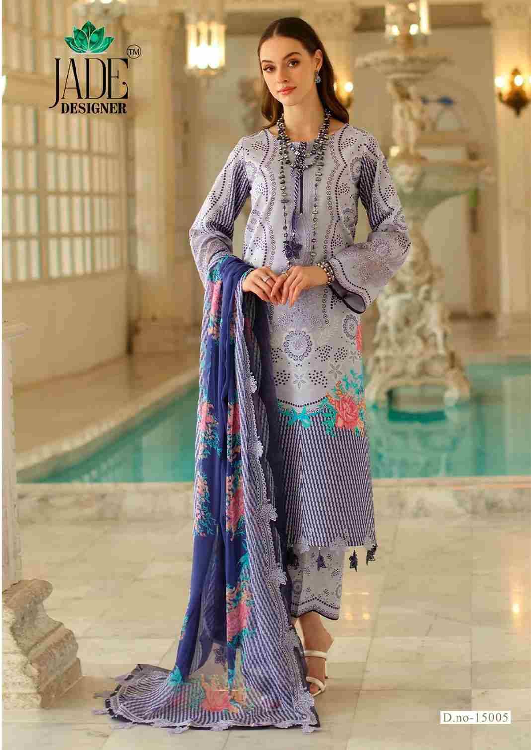Crimsons Vol-15 By Jade 15001 To 15006 Series Beautiful Festive Suits Colorful Stylish Fancy Casual Wear & Ethnic Wear Pure Cambric Cotton Embroidered Dresses At Wholesale Price