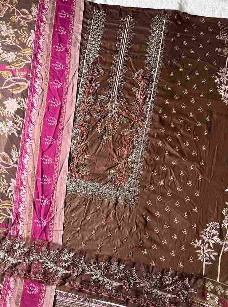 Chevron 3374 Colours Vol-3 By Jihan 3374-H To 3374-J Series Designer Pakistani Suits Beautiful Fancy Stylish Colorful Party Wear & Occasional Wear Pure Lawn Cotton Dresses At Wholesale Price