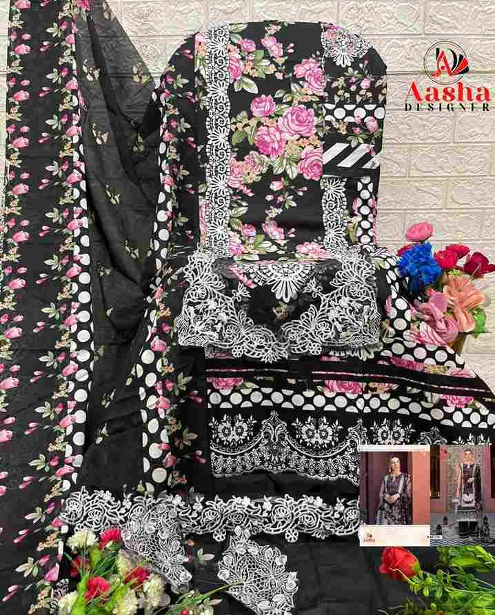 Aasha 1161 Colours By Aasha Designer 1161-A To 1161-B Series Pakistani Suits Beautiful Fancy Colorful Stylish Party Wear & Occasional Wear Heavy Cotton Embroidery Dresses At Wholesale Price