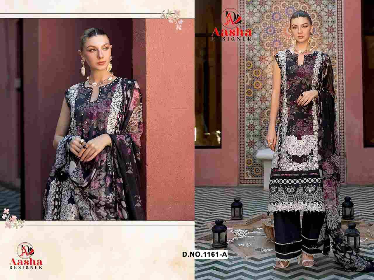Aasha 1161 Colours By Aasha Designer 1161-A To 1161-B Series Pakistani Suits Beautiful Fancy Colorful Stylish Party Wear & Occasional Wear Heavy Cotton Embroidery Dresses At Wholesale Price