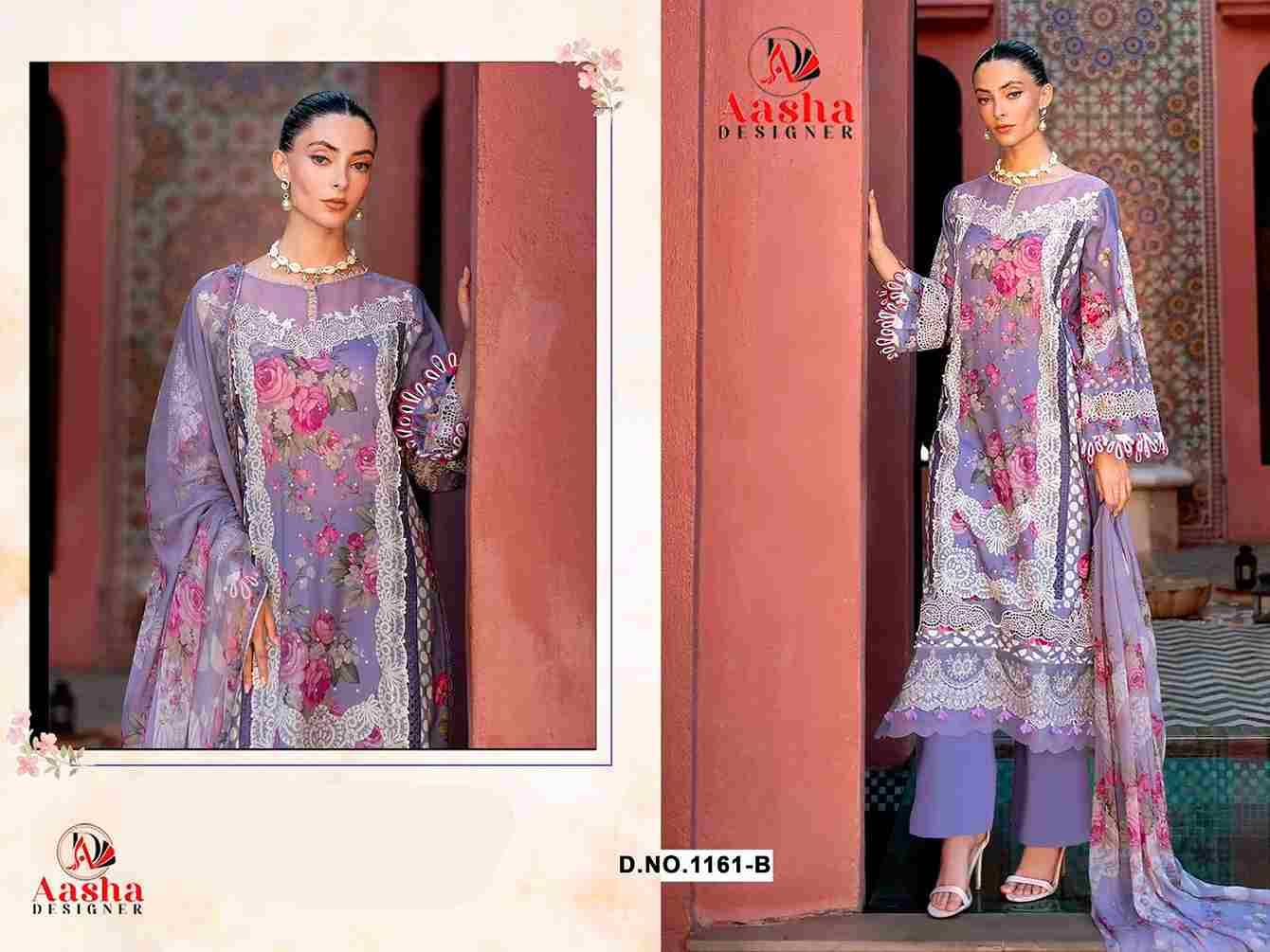 Aasha 1161 Colours By Aasha Designer 1161-A To 1161-B Series Pakistani Suits Beautiful Fancy Colorful Stylish Party Wear & Occasional Wear Heavy Cotton Embroidery Dresses At Wholesale Price