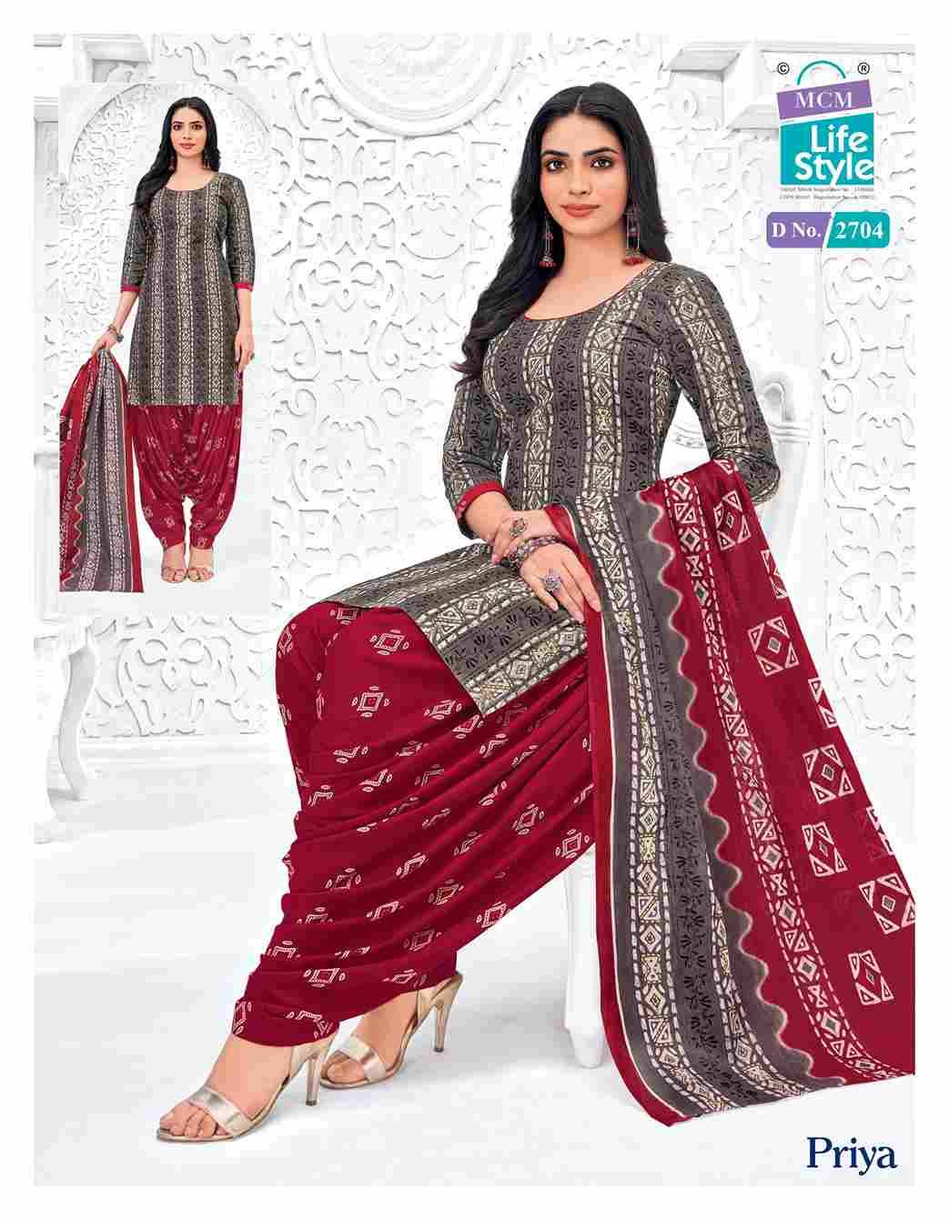 Priya Vol-27 By MCM Lifestyle 2700 To 2723 Series Beautiful Festive Suits Stylish Fancy Colorful Casual Wear & Ethnic Wear Pure Cotton Print Dresses At Wholesale Price
