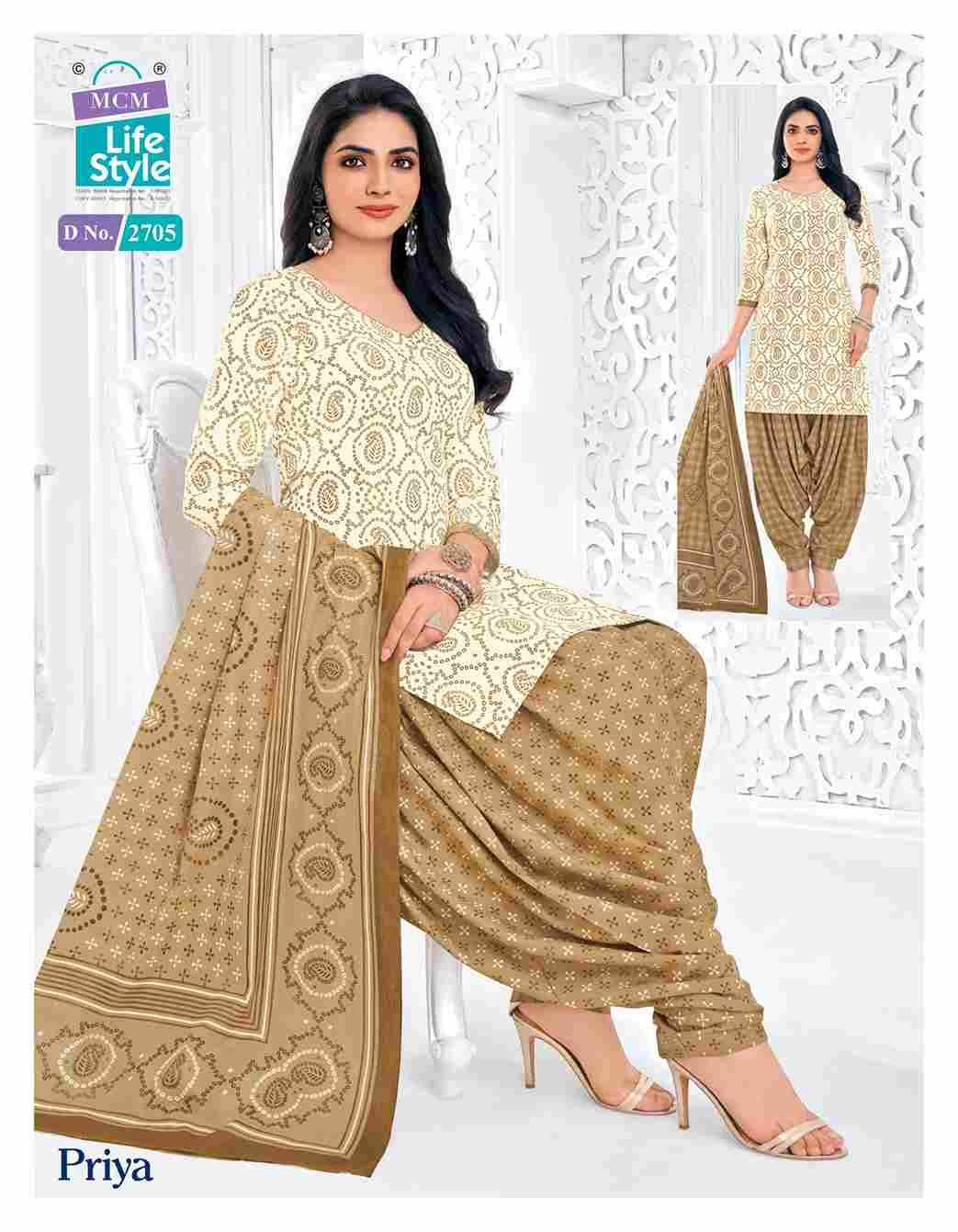 Priya Vol-27 By MCM Lifestyle 2700 To 2723 Series Beautiful Festive Suits Stylish Fancy Colorful Casual Wear & Ethnic Wear Pure Cotton Print Dresses At Wholesale Price