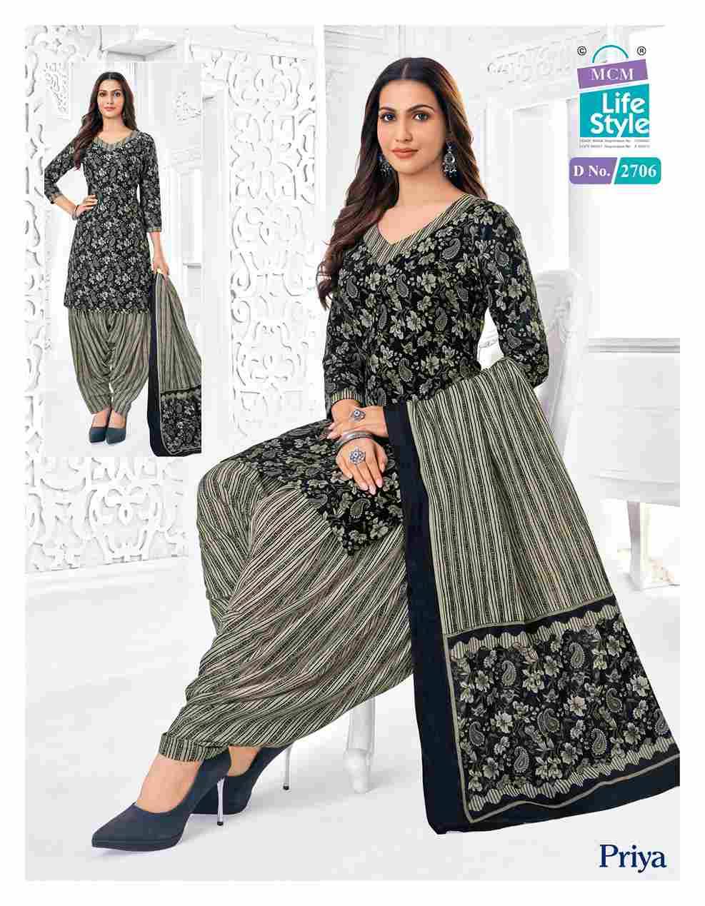 Priya Vol-27 By MCM Lifestyle 2700 To 2723 Series Beautiful Festive Suits Stylish Fancy Colorful Casual Wear & Ethnic Wear Pure Cotton Print Dresses At Wholesale Price