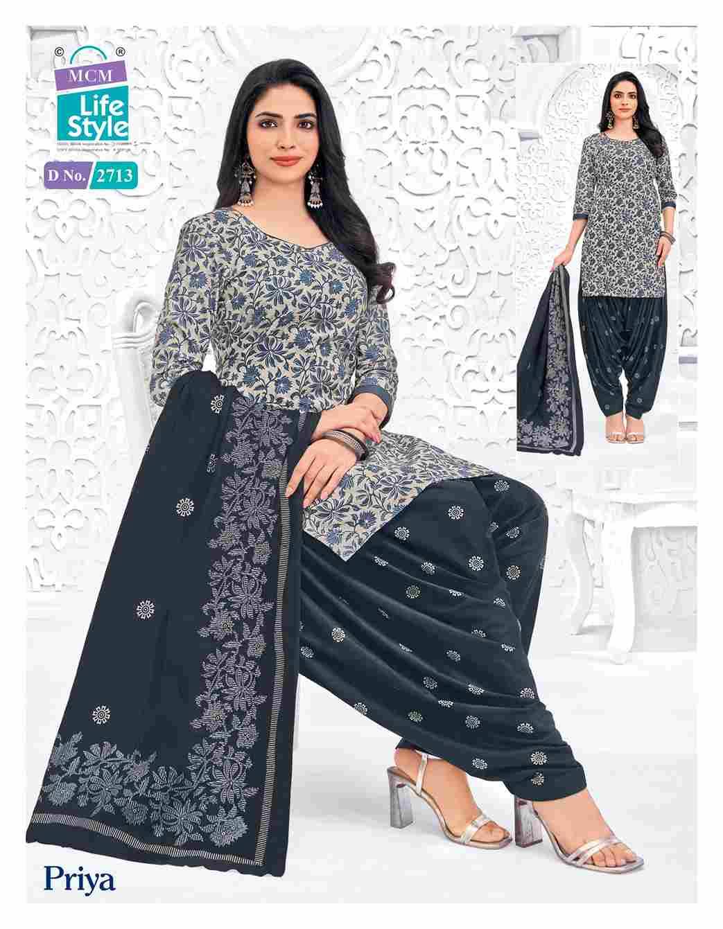 Priya Vol-27 By MCM Lifestyle 2700 To 2723 Series Beautiful Festive Suits Stylish Fancy Colorful Casual Wear & Ethnic Wear Pure Cotton Print Dresses At Wholesale Price