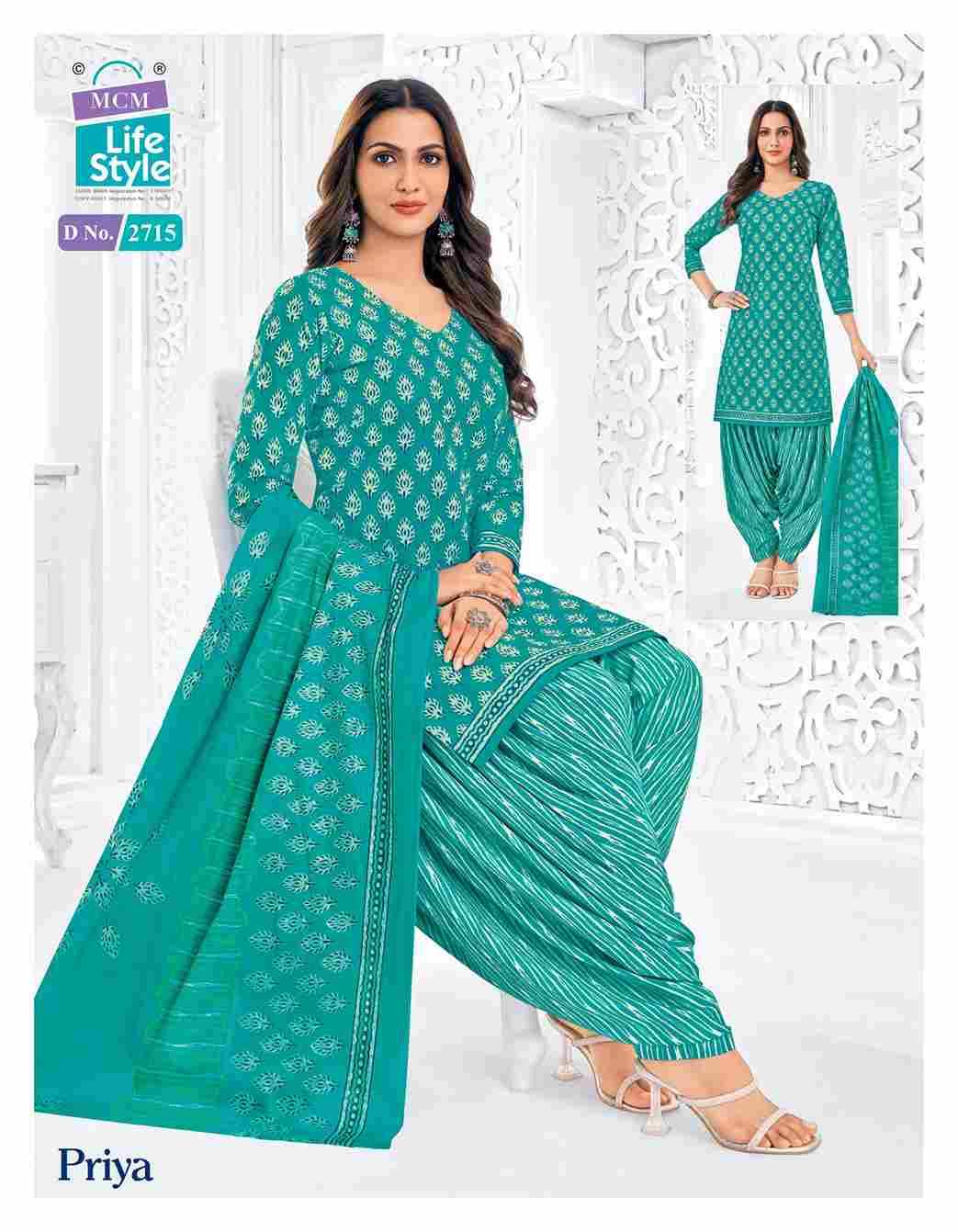 Priya Vol-27 By MCM Lifestyle 2700 To 2723 Series Beautiful Festive Suits Stylish Fancy Colorful Casual Wear & Ethnic Wear Pure Cotton Print Dresses At Wholesale Price