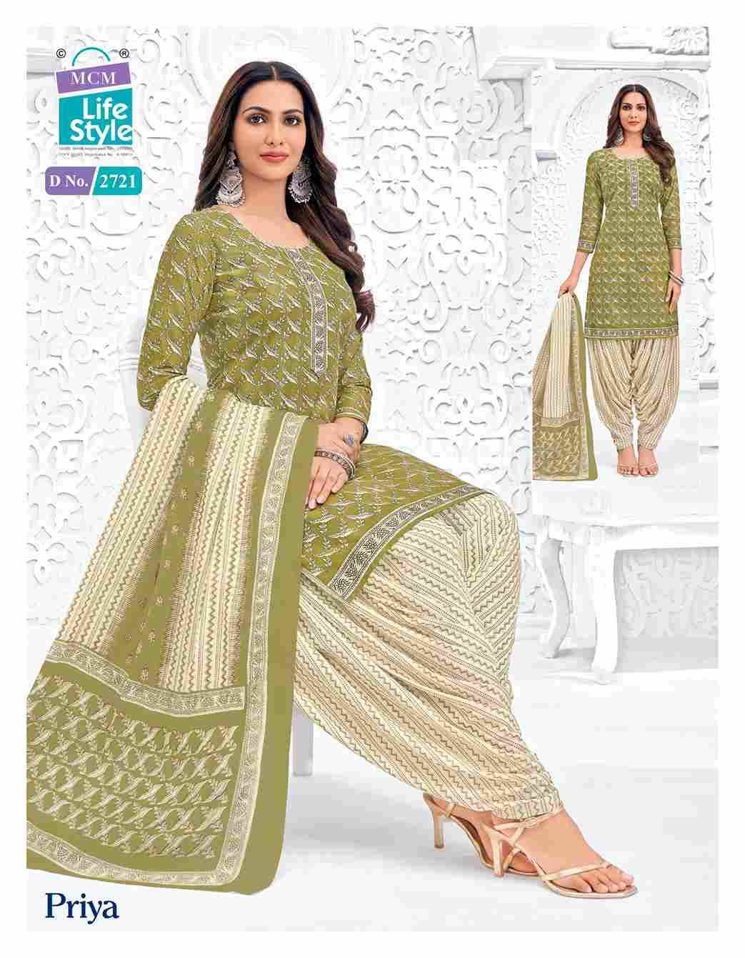 Priya Vol-27 By MCM Lifestyle 2700 To 2723 Series Beautiful Festive Suits Stylish Fancy Colorful Casual Wear & Ethnic Wear Pure Cotton Print Dresses At Wholesale Price