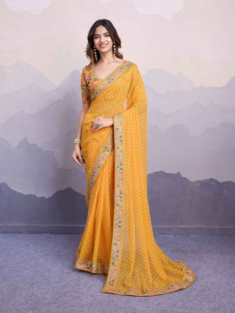 Mysha By PC 01 To 06 Series Indian Traditional Wear Collection Beautiful Stylish Fancy Colorful Party Wear & Occasional Wear Georgette Sarees At Wholesale Price