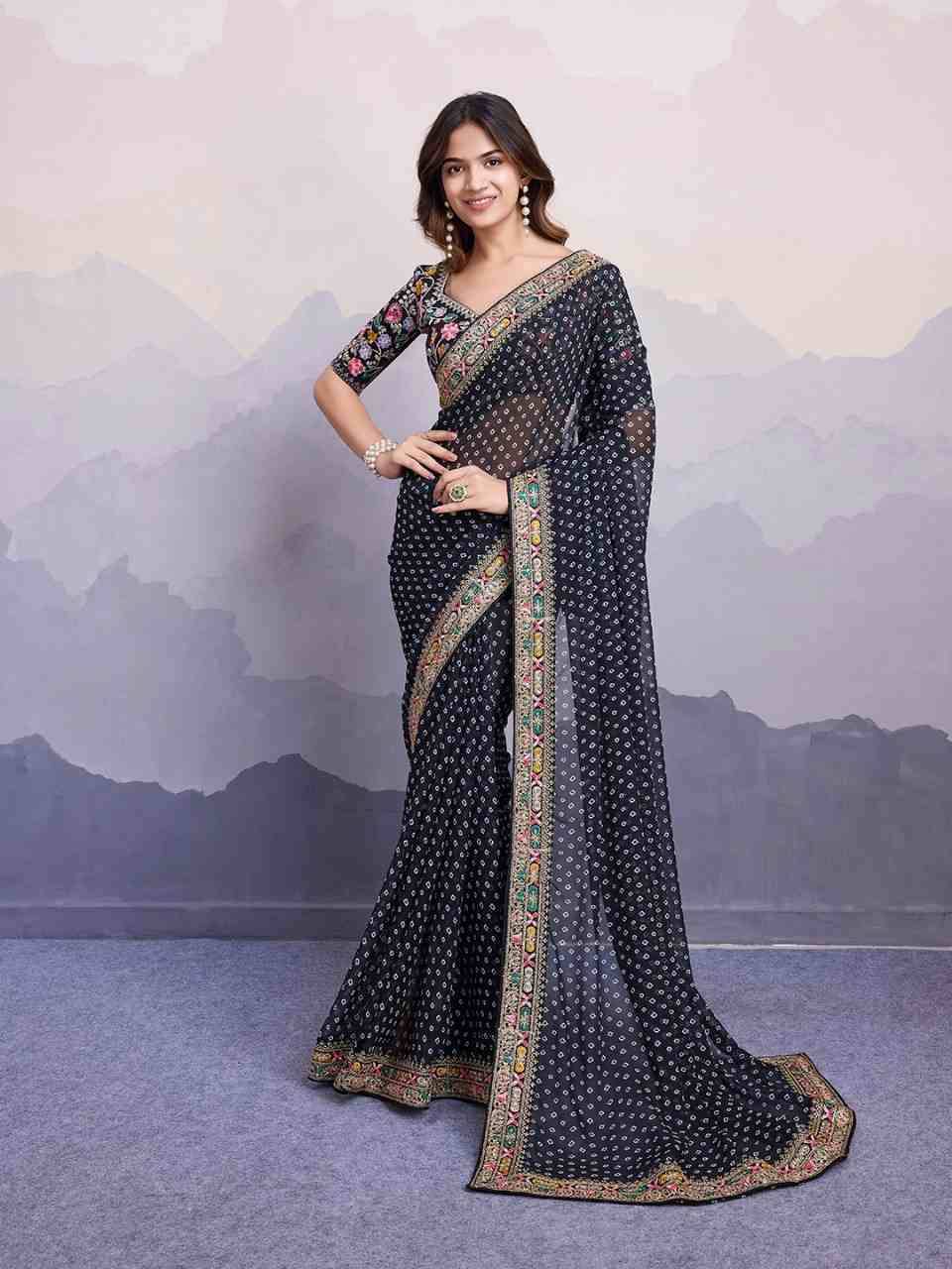 Mysha By PC 01 To 06 Series Indian Traditional Wear Collection Beautiful Stylish Fancy Colorful Party Wear & Occasional Wear Georgette Sarees At Wholesale Price