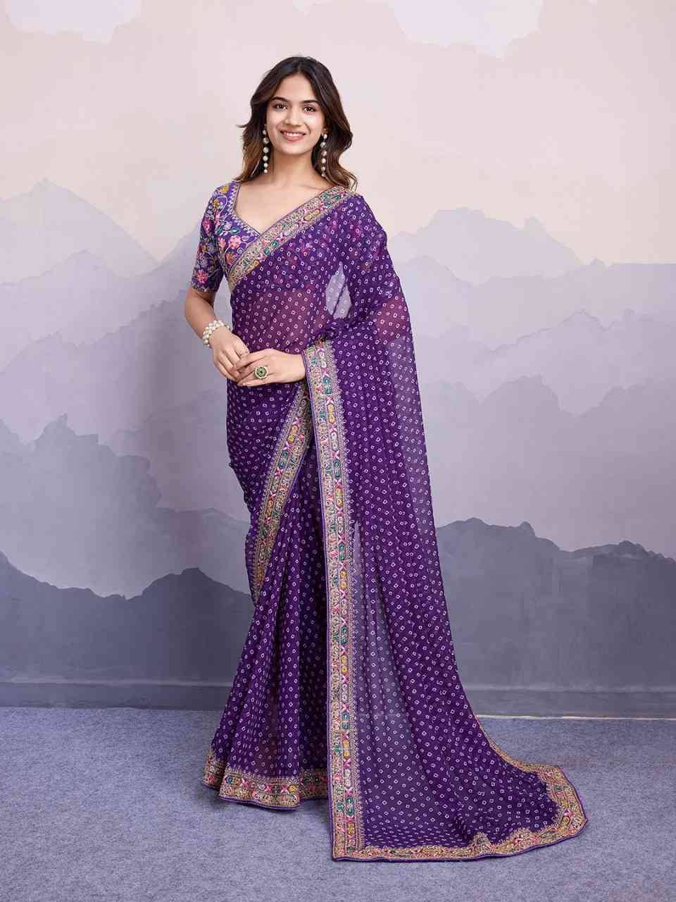 Mysha By PC 01 To 06 Series Indian Traditional Wear Collection Beautiful Stylish Fancy Colorful Party Wear & Occasional Wear Georgette Sarees At Wholesale Price