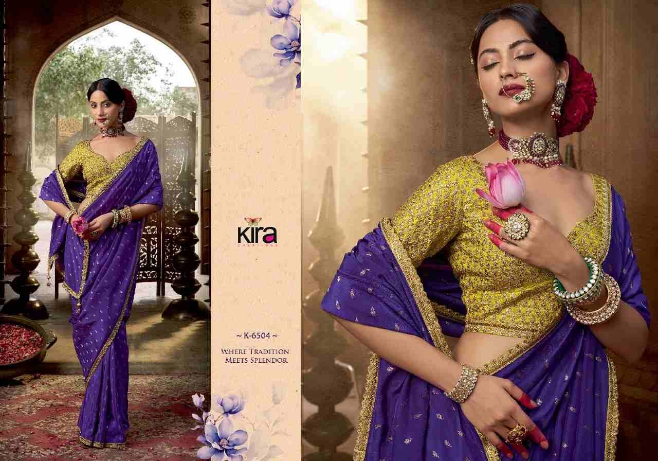 Kashvi By Kira 6501 To 6508 Series Indian Traditional Wear Collection Beautiful Stylish Fancy Colorful Party Wear & Occasional Wear Pure Viscose Crepe Sarees At Wholesale Price
