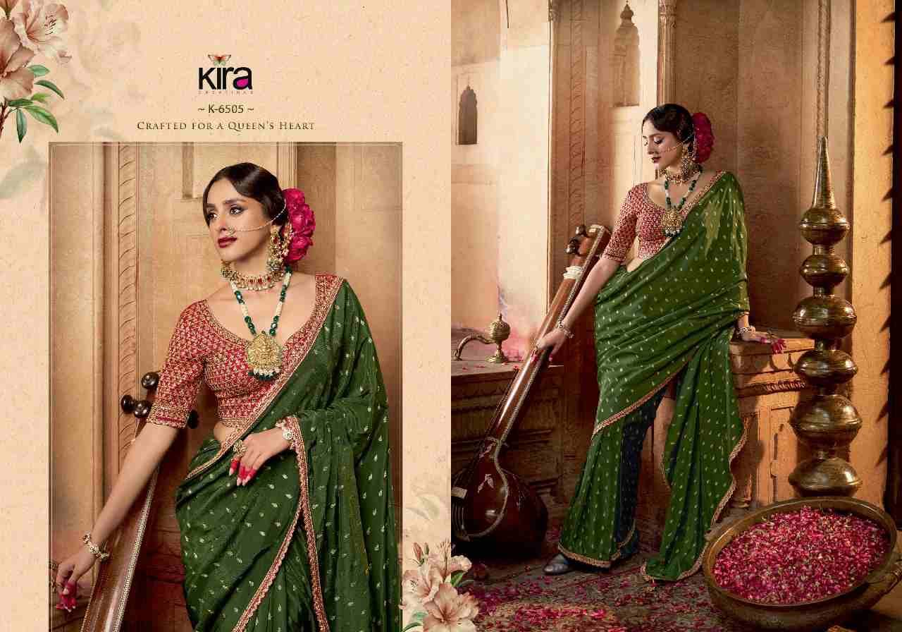 Kashvi By Kira 6501 To 6508 Series Indian Traditional Wear Collection Beautiful Stylish Fancy Colorful Party Wear & Occasional Wear Pure Viscose Crepe Sarees At Wholesale Price