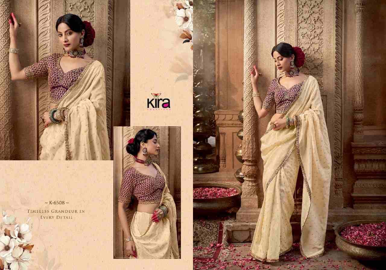 Kashvi By Kira 6501 To 6508 Series Indian Traditional Wear Collection Beautiful Stylish Fancy Colorful Party Wear & Occasional Wear Pure Viscose Crepe Sarees At Wholesale Price