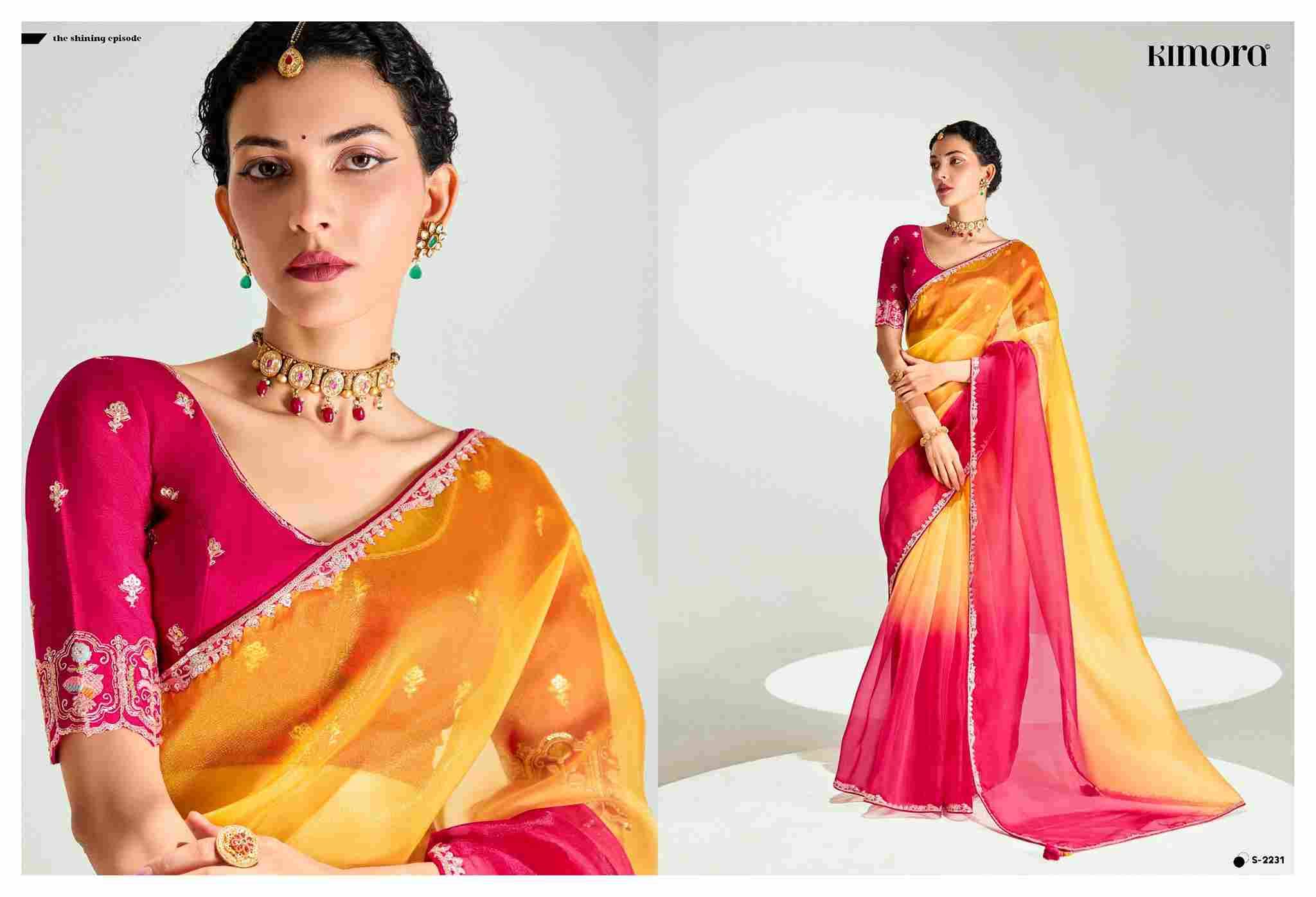 Rangrez By Kimora Fashion 2231 To 2245 Series Indian Traditional Wear Collection Beautiful Stylish Fancy Colorful Party Wear & Occasional Wear Organza Sarees At Wholesale Price