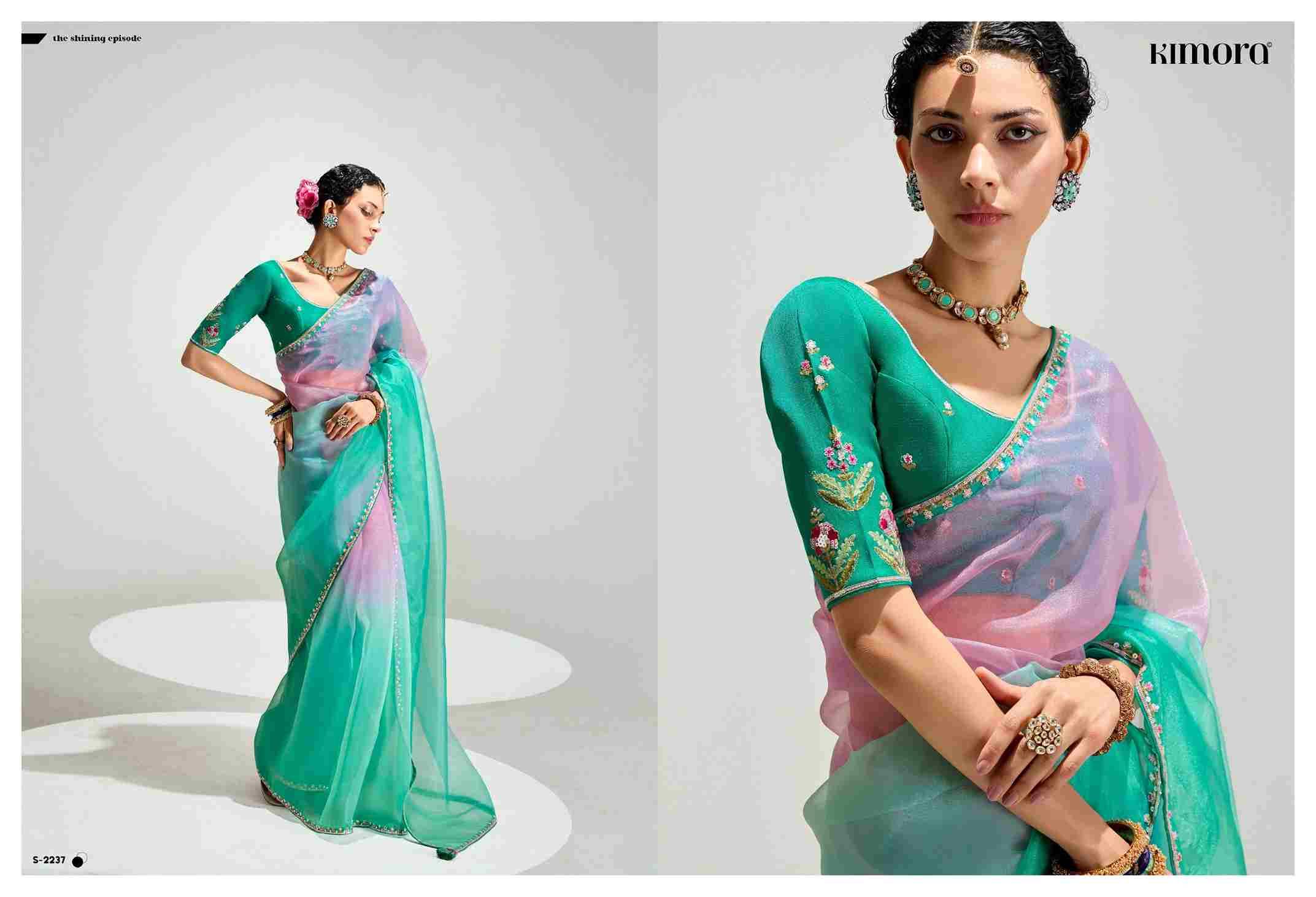 Rangrez By Kimora Fashion 2231 To 2245 Series Indian Traditional Wear Collection Beautiful Stylish Fancy Colorful Party Wear & Occasional Wear Organza Sarees At Wholesale Price