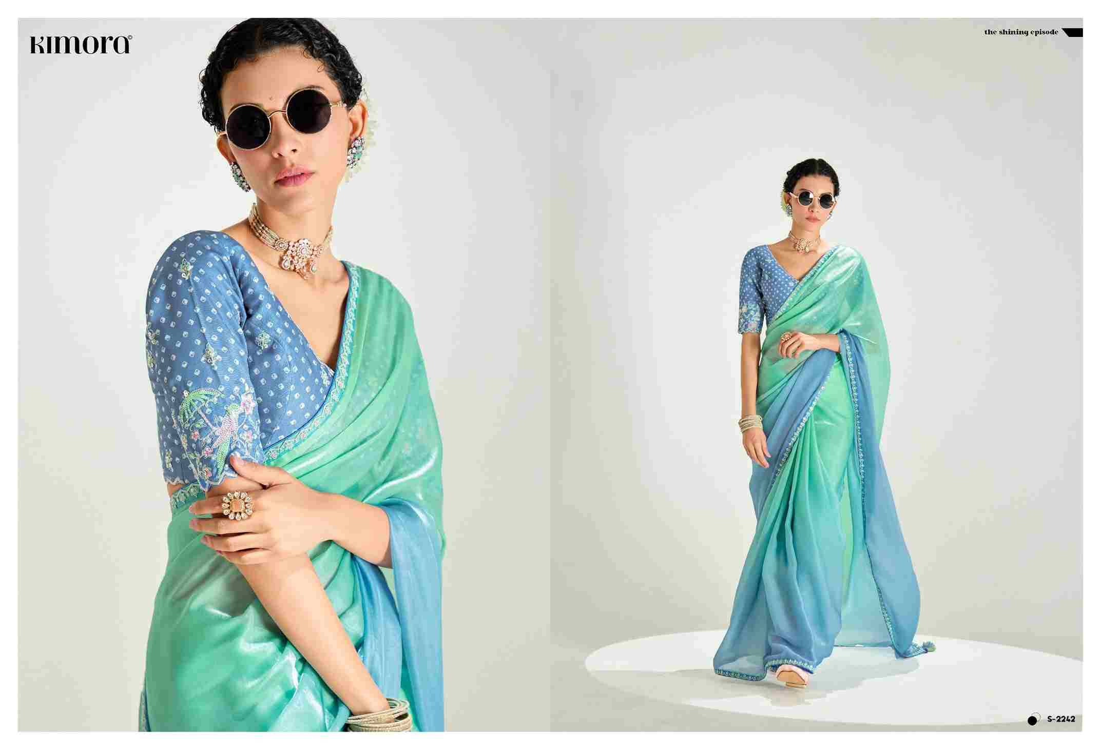 Rangrez By Kimora Fashion 2231 To 2245 Series Indian Traditional Wear Collection Beautiful Stylish Fancy Colorful Party Wear & Occasional Wear Organza Sarees At Wholesale Price