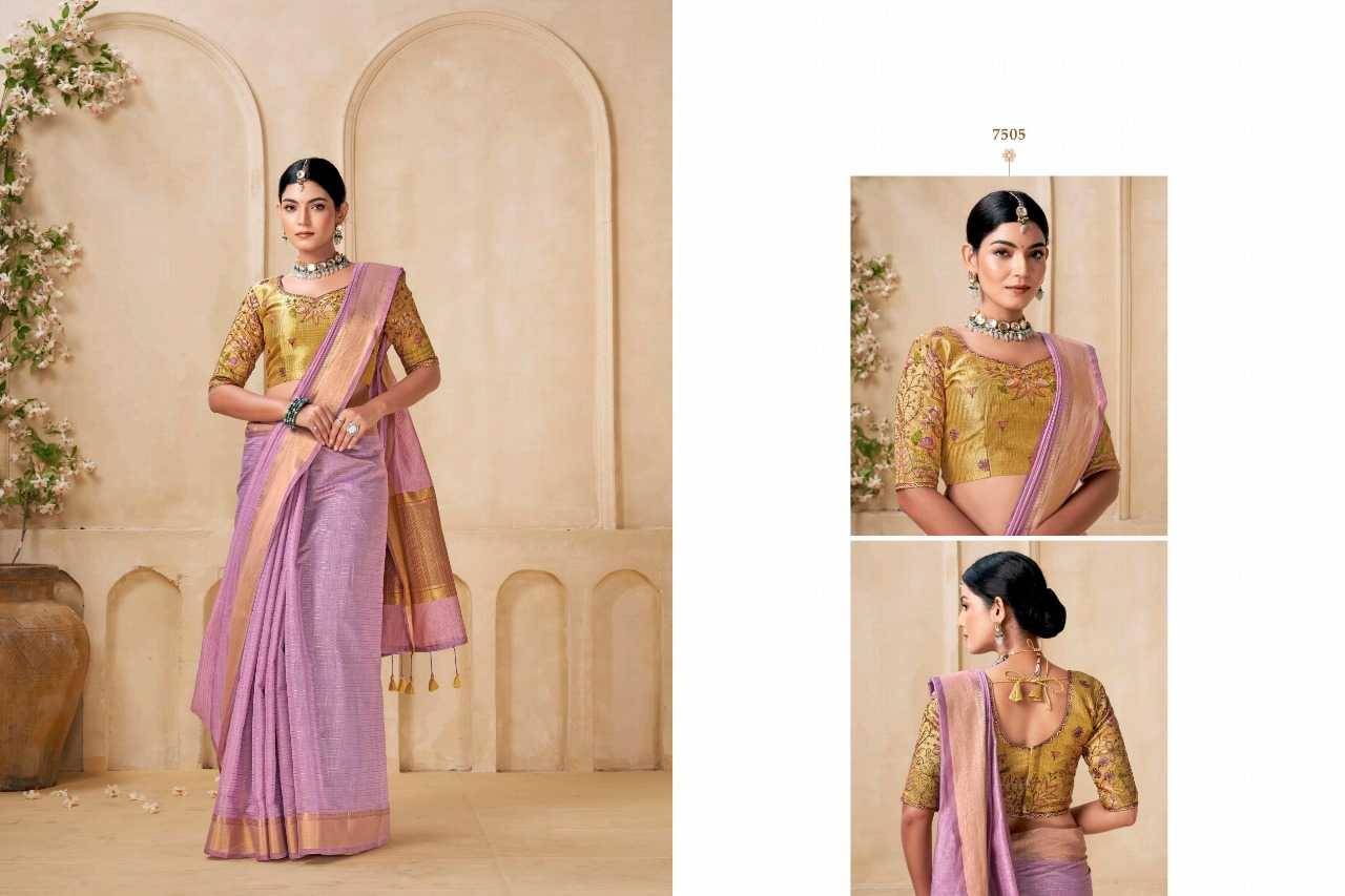 Kia By Kira 7501 To 7506 Series Indian Traditional Wear Collection Beautiful Stylish Fancy Colorful Party Wear & Occasional Wear Pure Viscose Sarees At Wholesale Price
