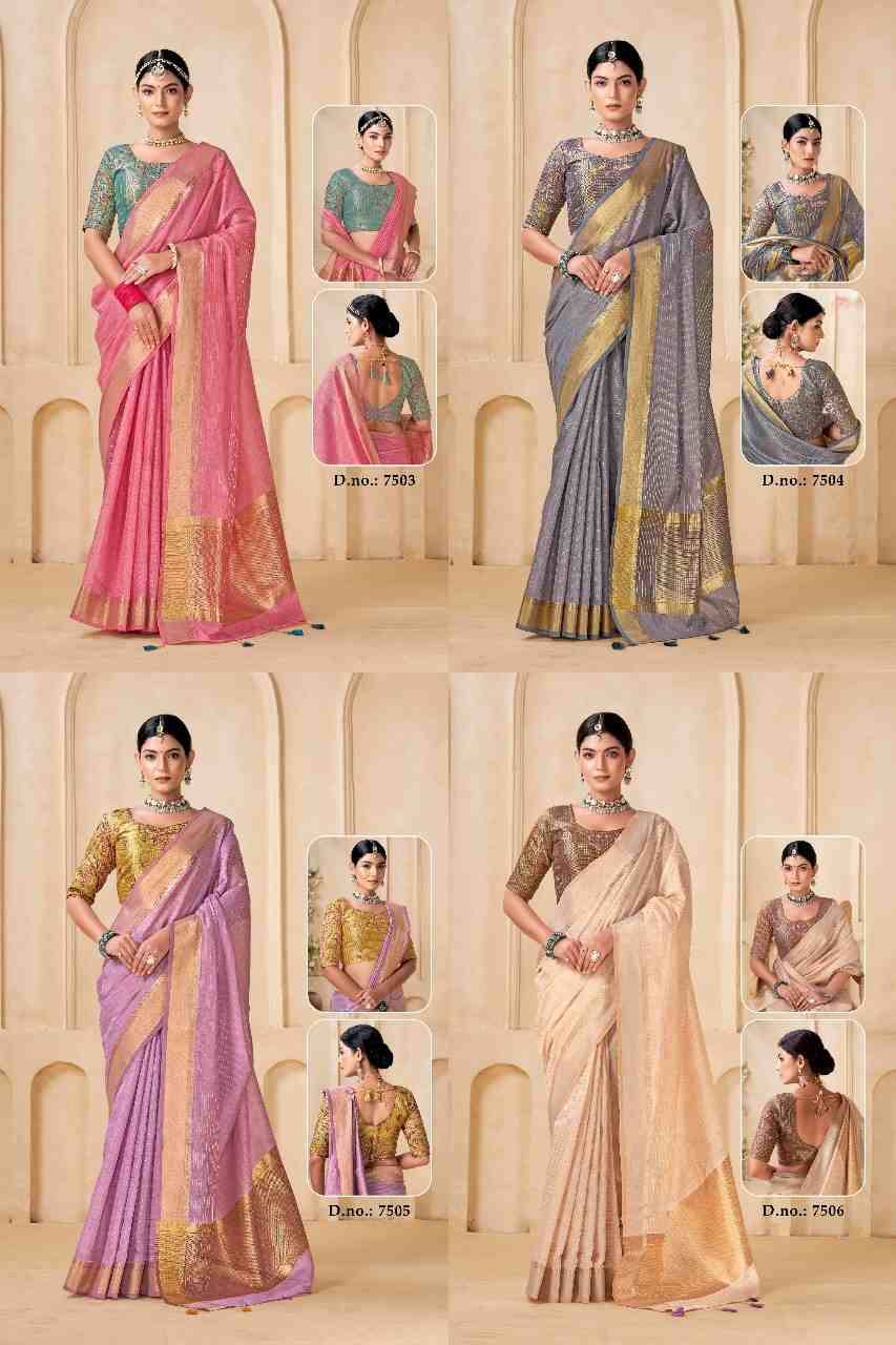 Kia By Kira 7501 To 7506 Series Indian Traditional Wear Collection Beautiful Stylish Fancy Colorful Party Wear & Occasional Wear Pure Viscose Sarees At Wholesale Price