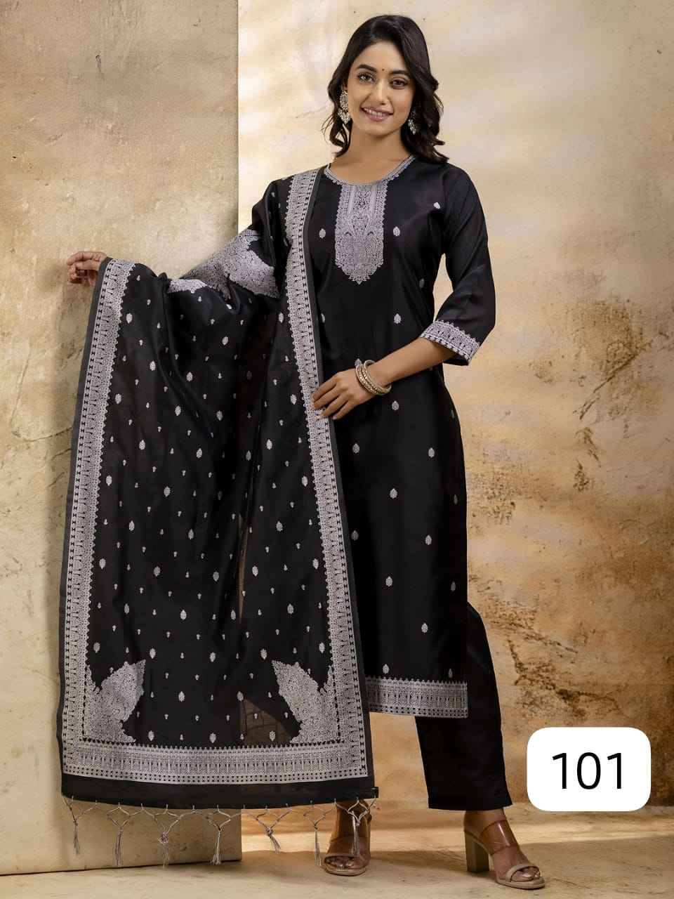 Zarina By PC 101 To 112 Series Festive Suits Beautiful Fancy Colorful Stylish Party Wear & Occasional Wear Cotton/Chanderi Silk Dresses At Wholesale Price