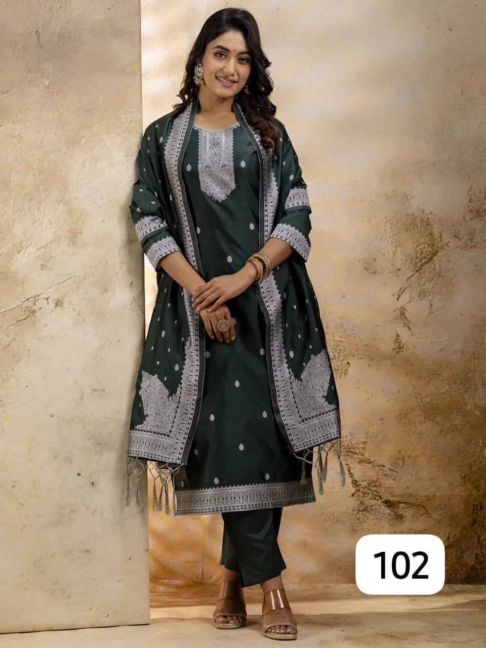 Zarina By PC 101 To 112 Series Festive Suits Beautiful Fancy Colorful Stylish Party Wear & Occasional Wear Cotton/Chanderi Silk Dresses At Wholesale Price