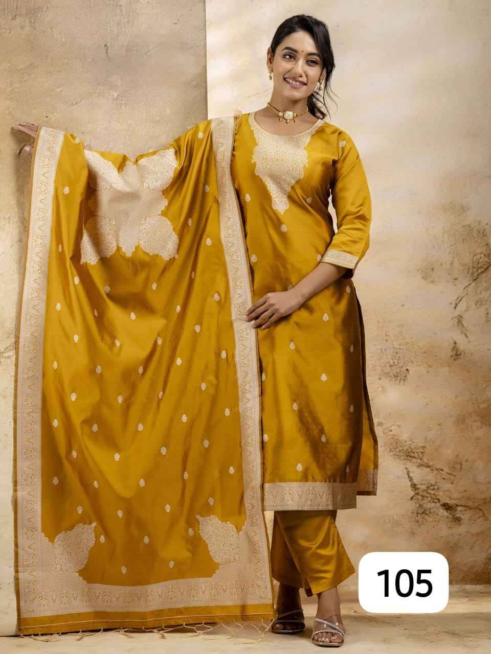 Zarina By PC 101 To 112 Series Festive Suits Beautiful Fancy Colorful Stylish Party Wear & Occasional Wear Cotton/Chanderi Silk Dresses At Wholesale Price