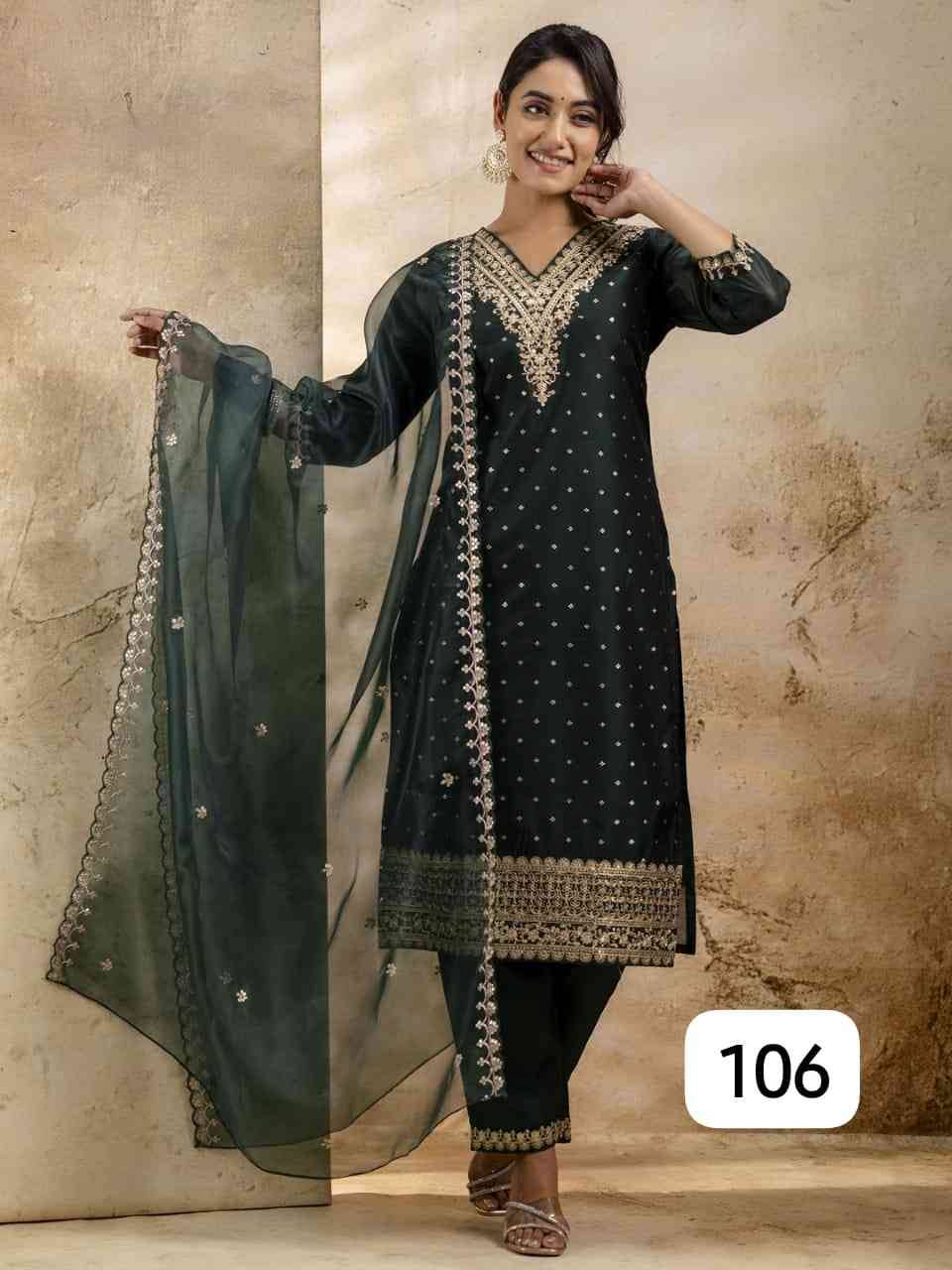 Zarina By PC 101 To 112 Series Festive Suits Beautiful Fancy Colorful Stylish Party Wear & Occasional Wear Cotton/Chanderi Silk Dresses At Wholesale Price