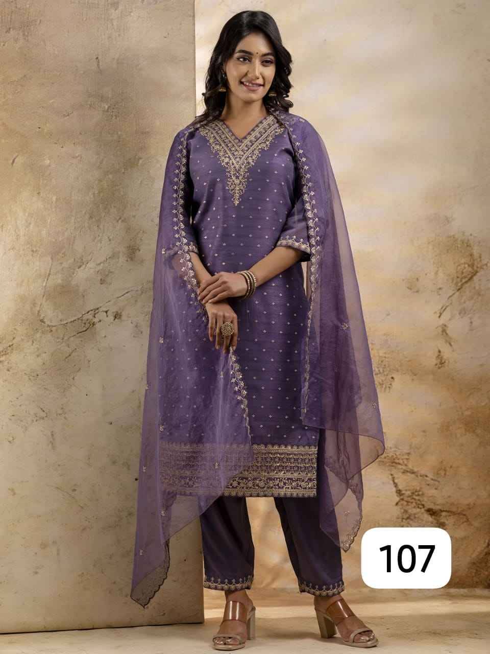 Zarina By PC 101 To 112 Series Festive Suits Beautiful Fancy Colorful Stylish Party Wear & Occasional Wear Cotton/Chanderi Silk Dresses At Wholesale Price