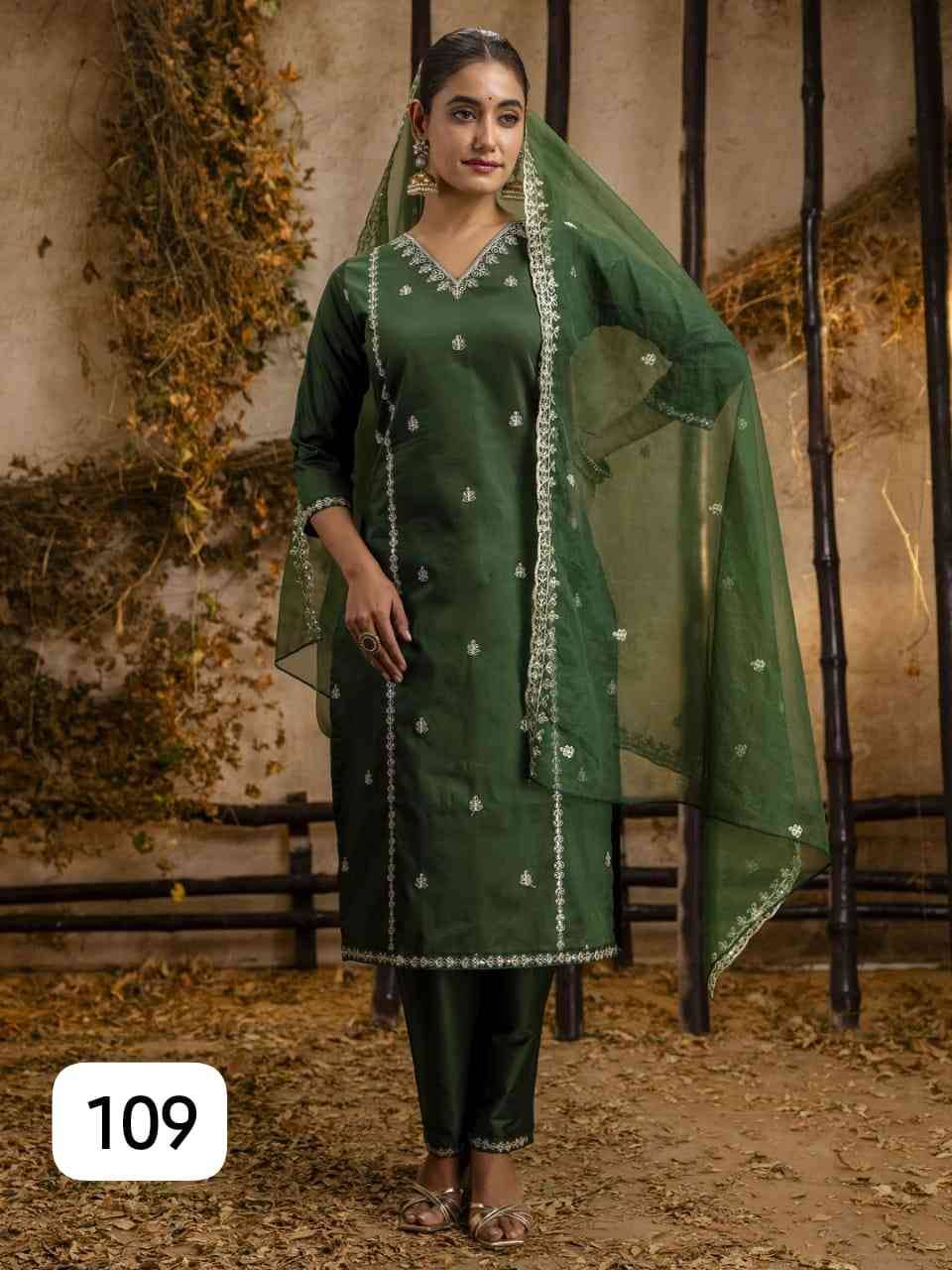 Zarina By PC 101 To 112 Series Festive Suits Beautiful Fancy Colorful Stylish Party Wear & Occasional Wear Cotton/Chanderi Silk Dresses At Wholesale Price