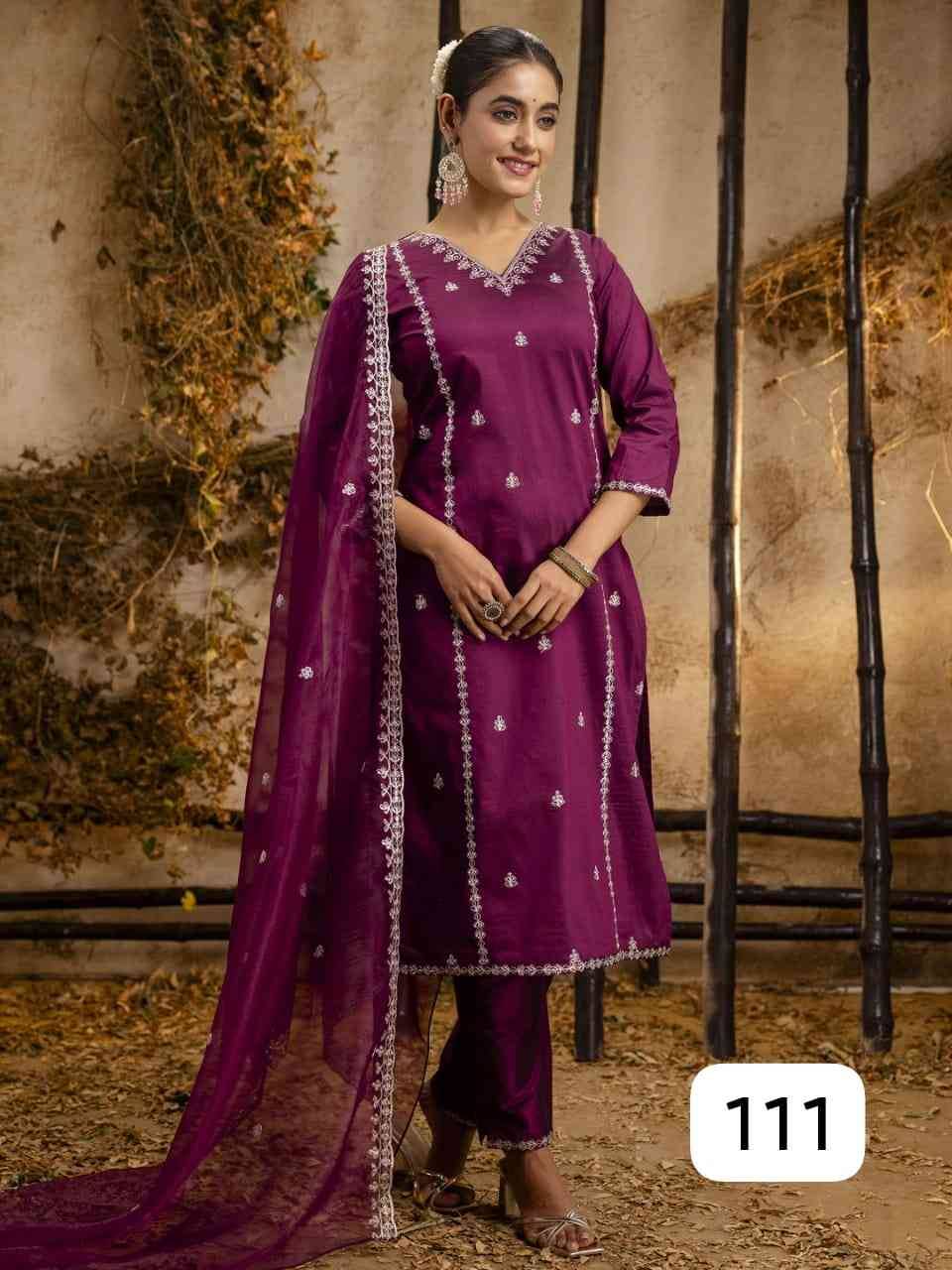 Zarina By PC 101 To 112 Series Festive Suits Beautiful Fancy Colorful Stylish Party Wear & Occasional Wear Cotton/Chanderi Silk Dresses At Wholesale Price