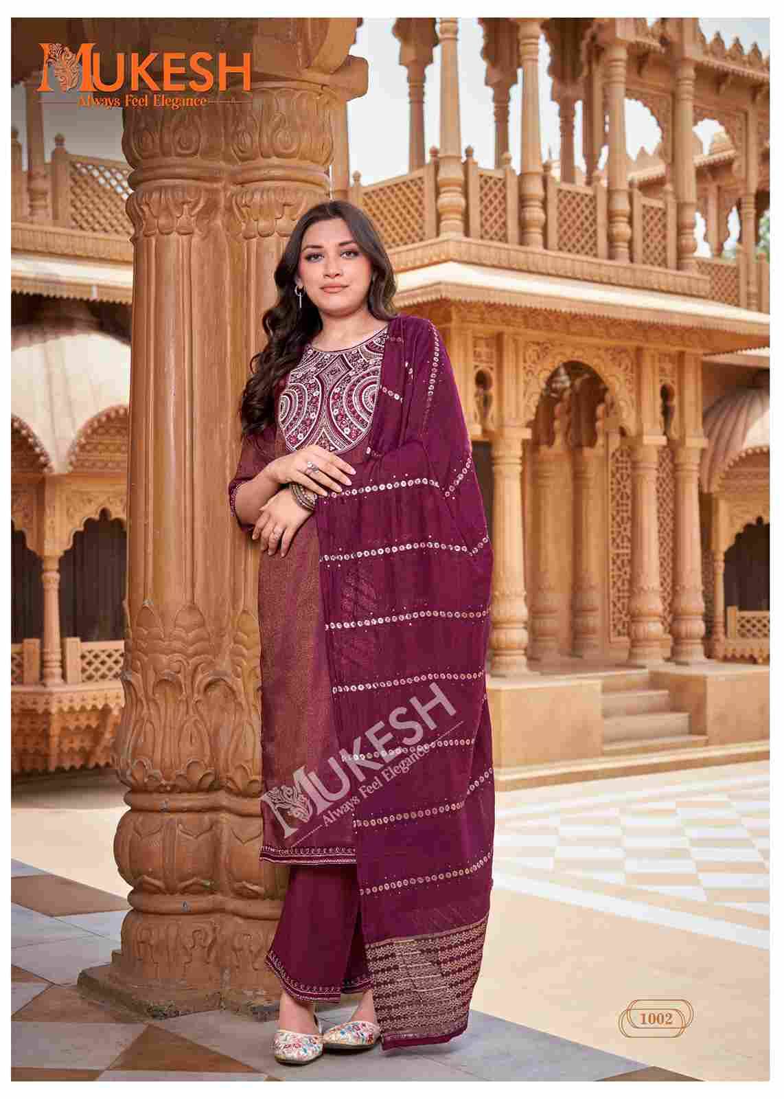 Sindoor By Mukesh 1001 To 1004 Series Beautiful Suits Colorful Stylish Fancy Casual Wear & Ethnic Wear Roman Shimmer Dresses At Wholesale Price
